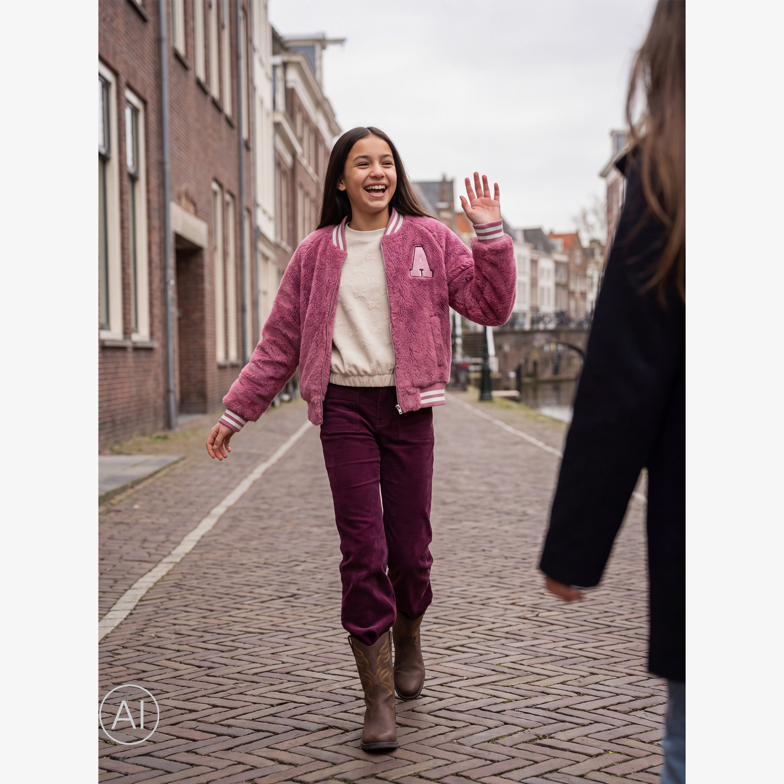 TwoDay furry meisjes baseball vest roze truien & vesten – foto 3