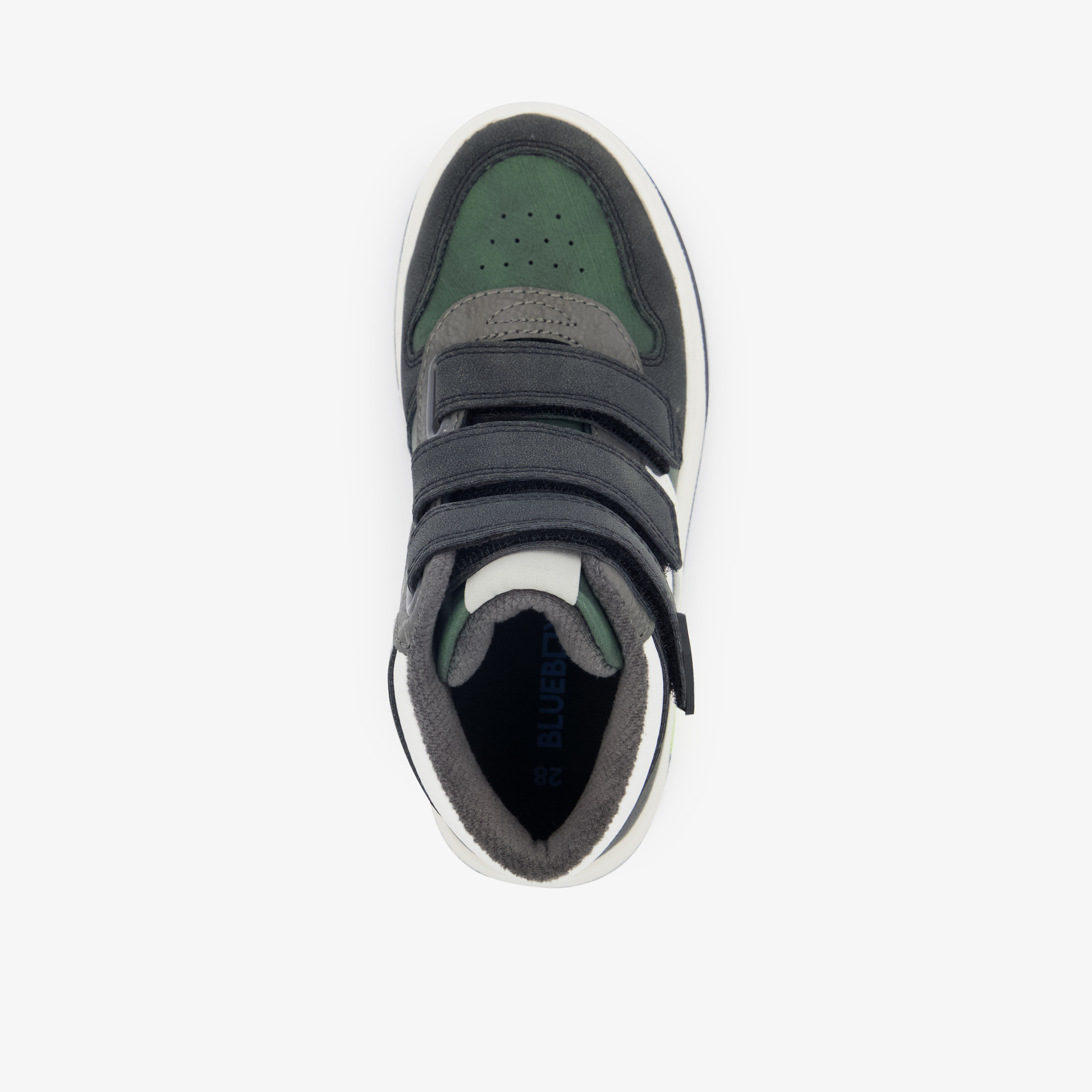 Blue Box hoge jongens sneakers grijs groen – foto 4