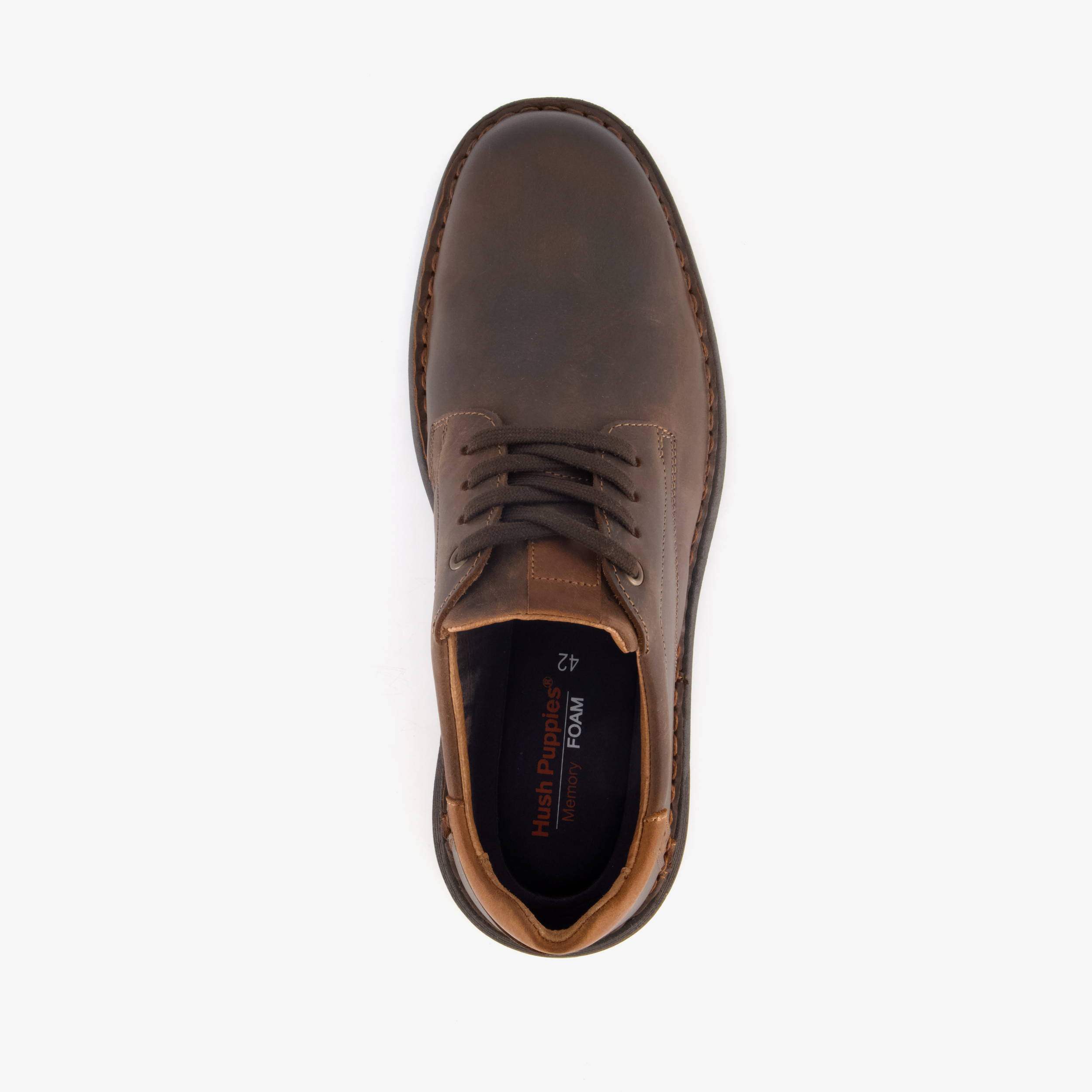 Hush Puppies leren heren veterschoenen bruin – foto 4