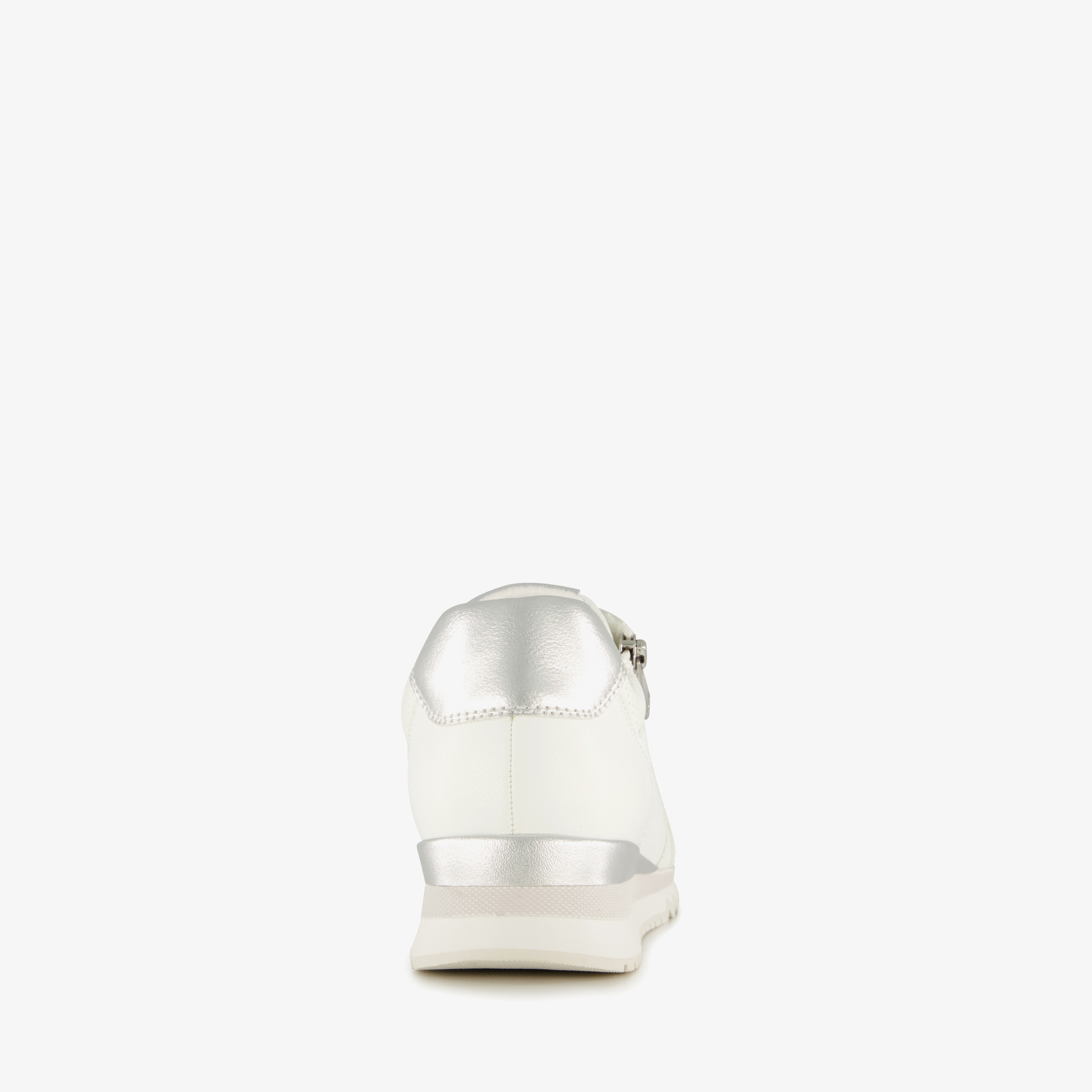 Marco Tozzi dames sneakers met rits en veter wit – foto 2