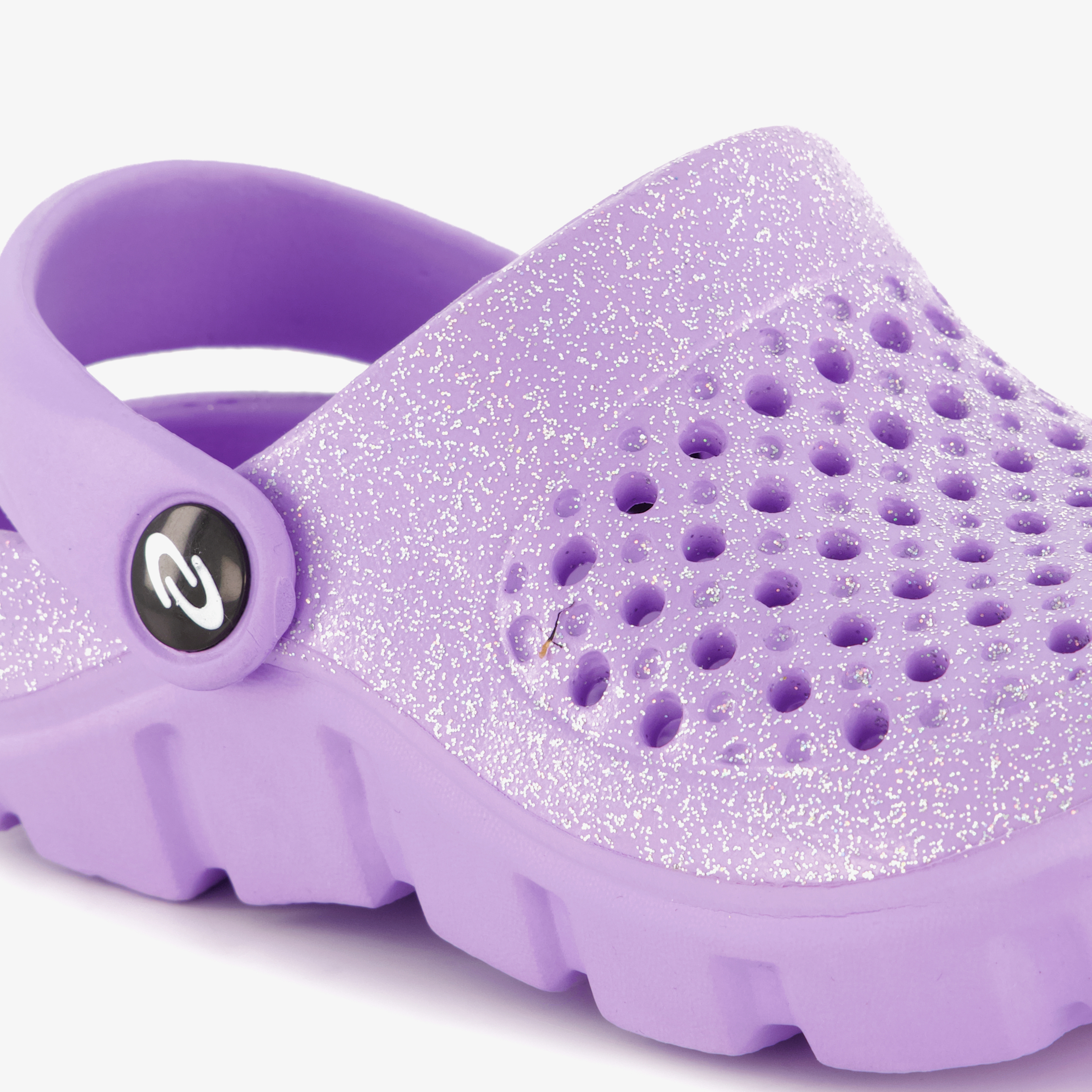 Meisjes klompen met glitters paars – foto 5