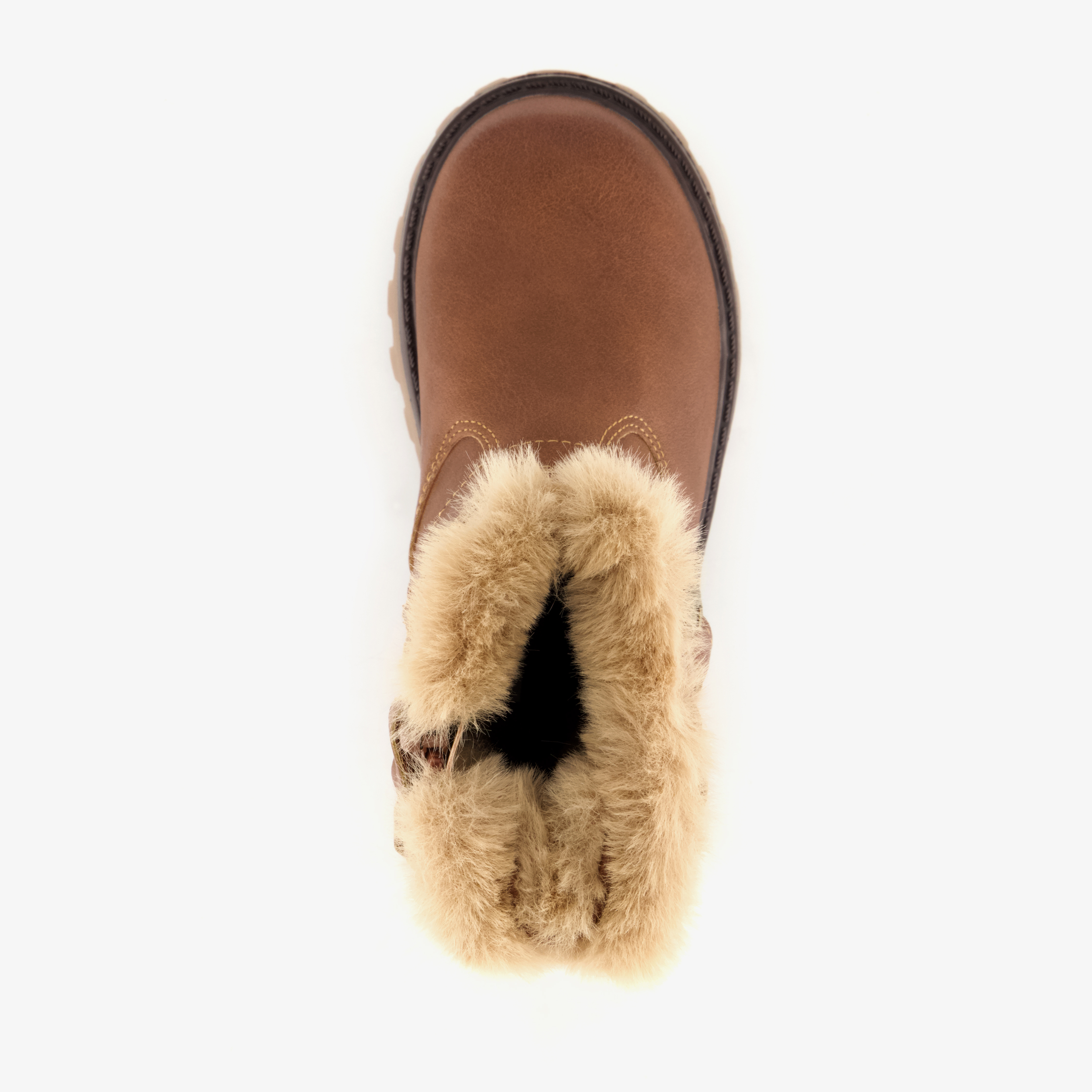 Blue Box gevoerde meisjes biker boots cognac – foto 4