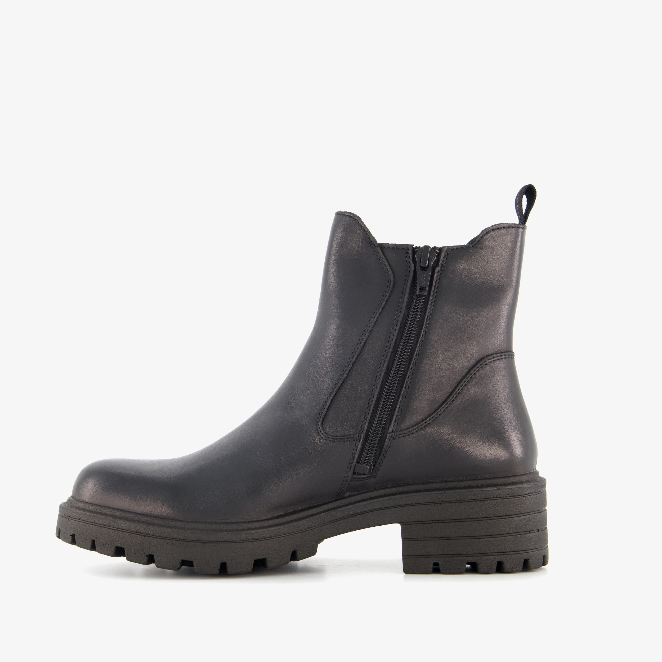 Hush Puppies leren dames Chelsea boots zwart