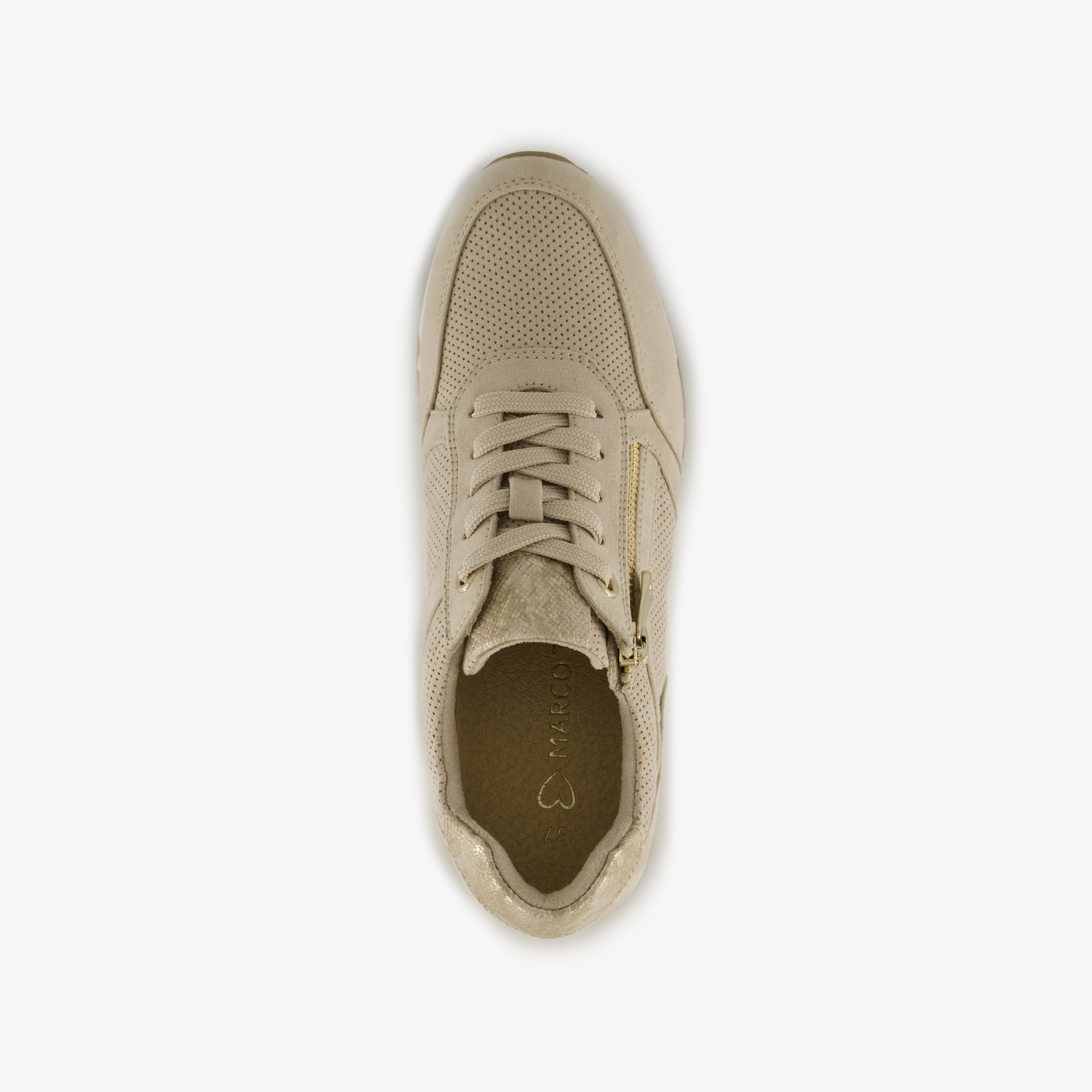 Marco Tozzi dames sneakers beige – foto 4