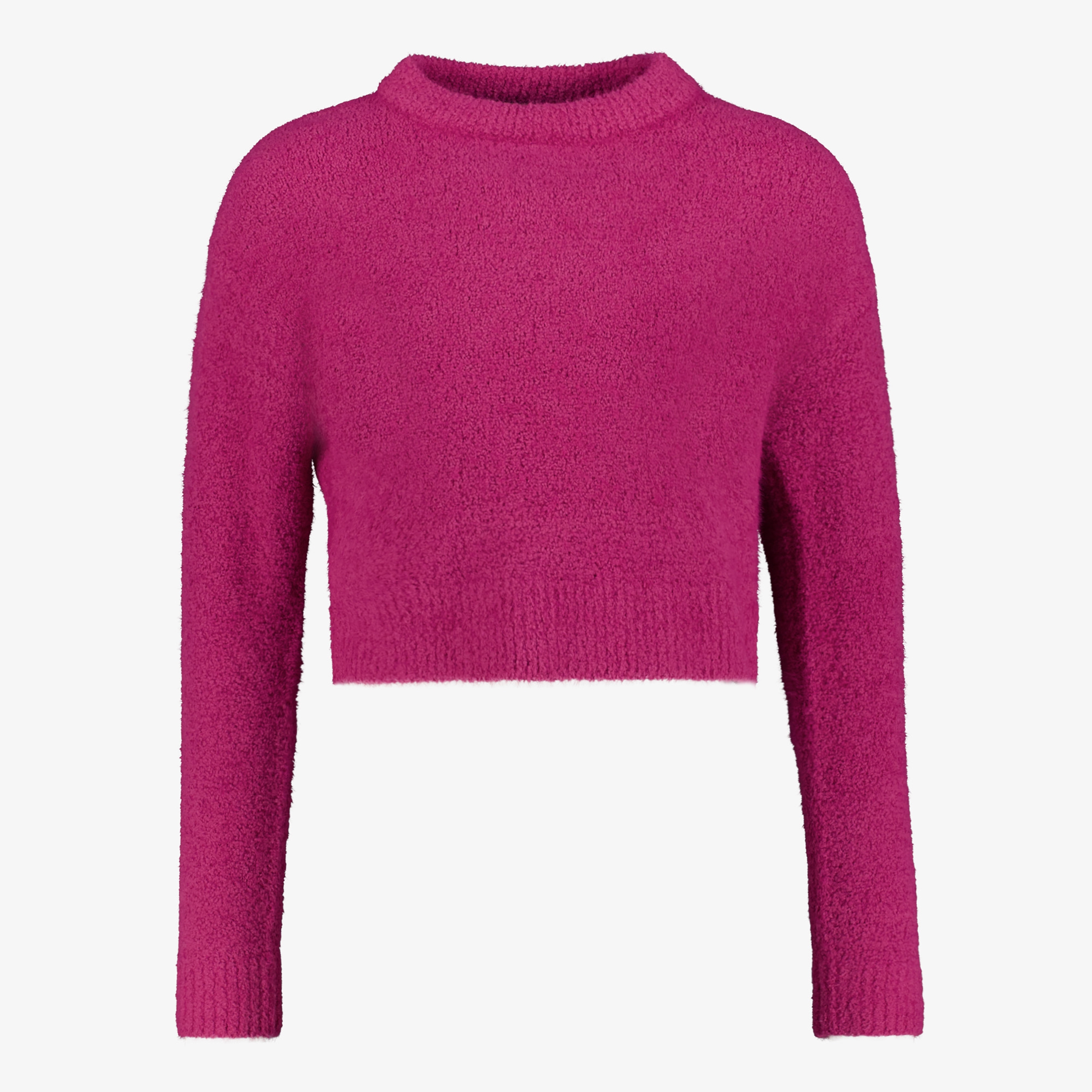 MyWay korte fluffy meisjes trui roze