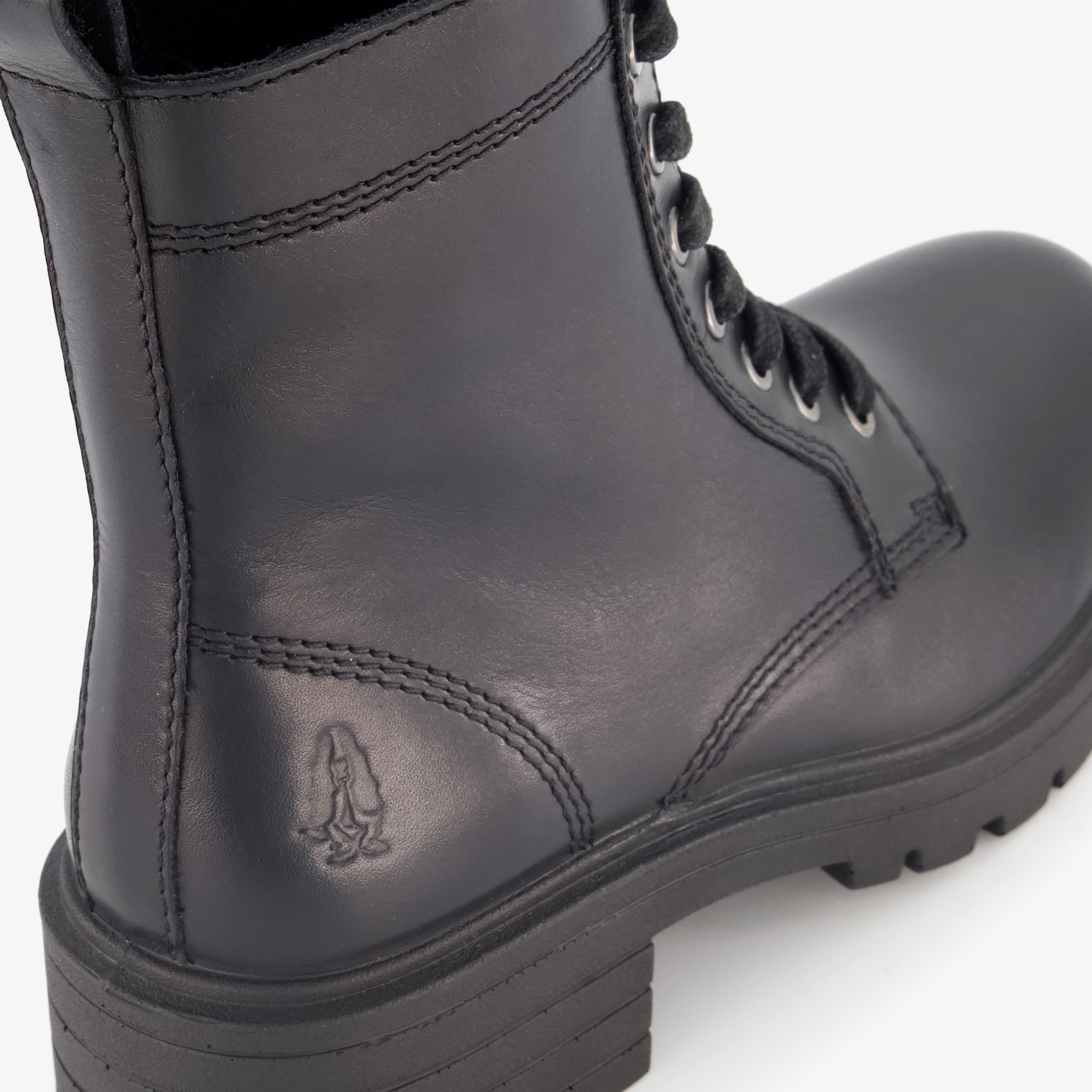 Hush Puppies leren dames veterboots zwart enkellaarzen – foto 5