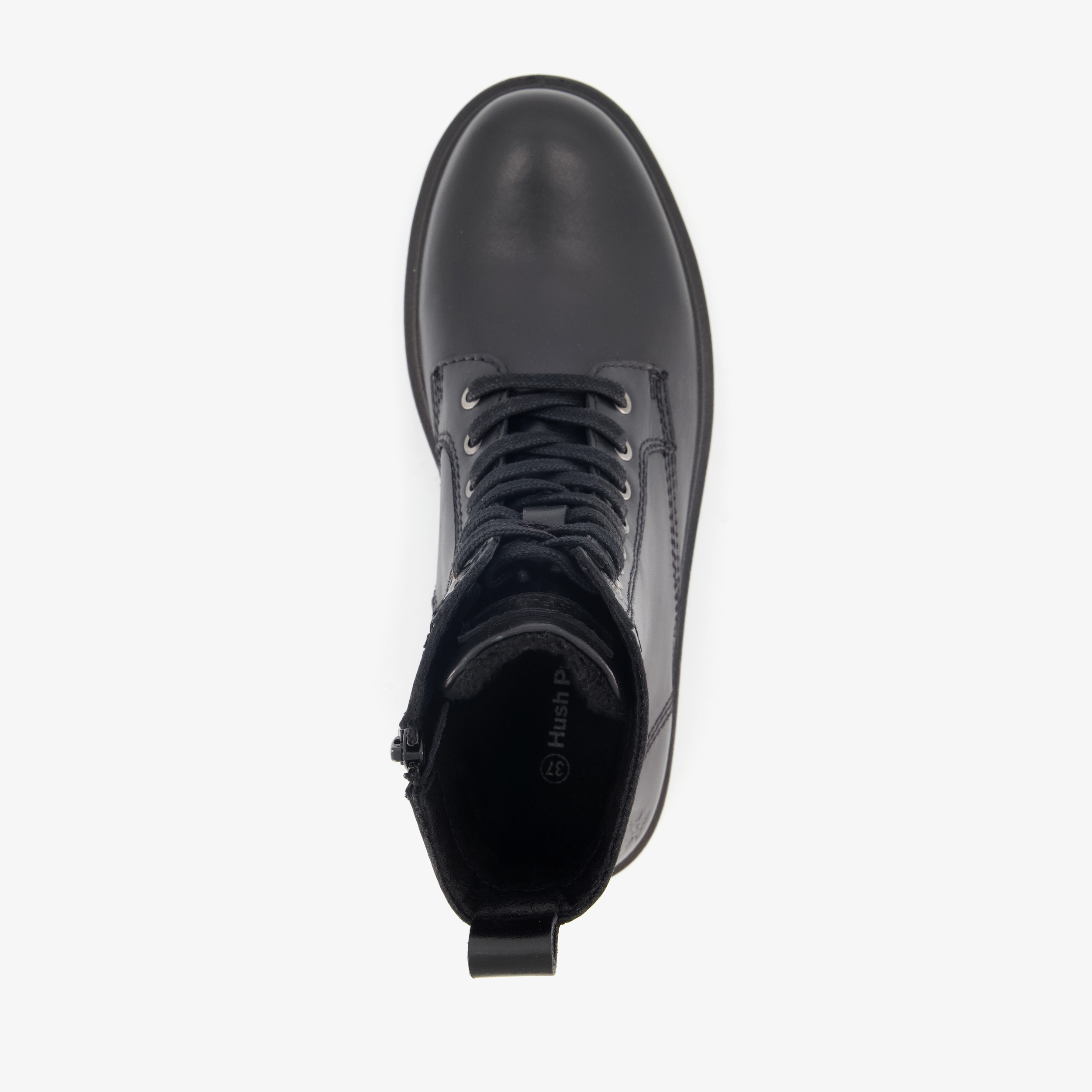 Hush Puppies leren dames veterboots zwart enkellaarzen – foto 4