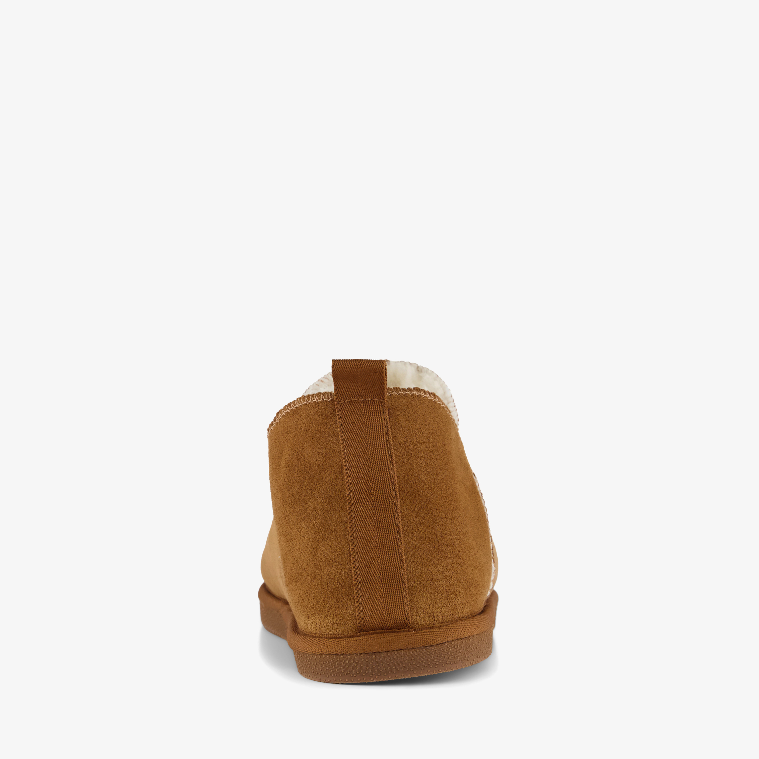 Thu!s gevoerde heren pantoffels cognac bruin – foto 2