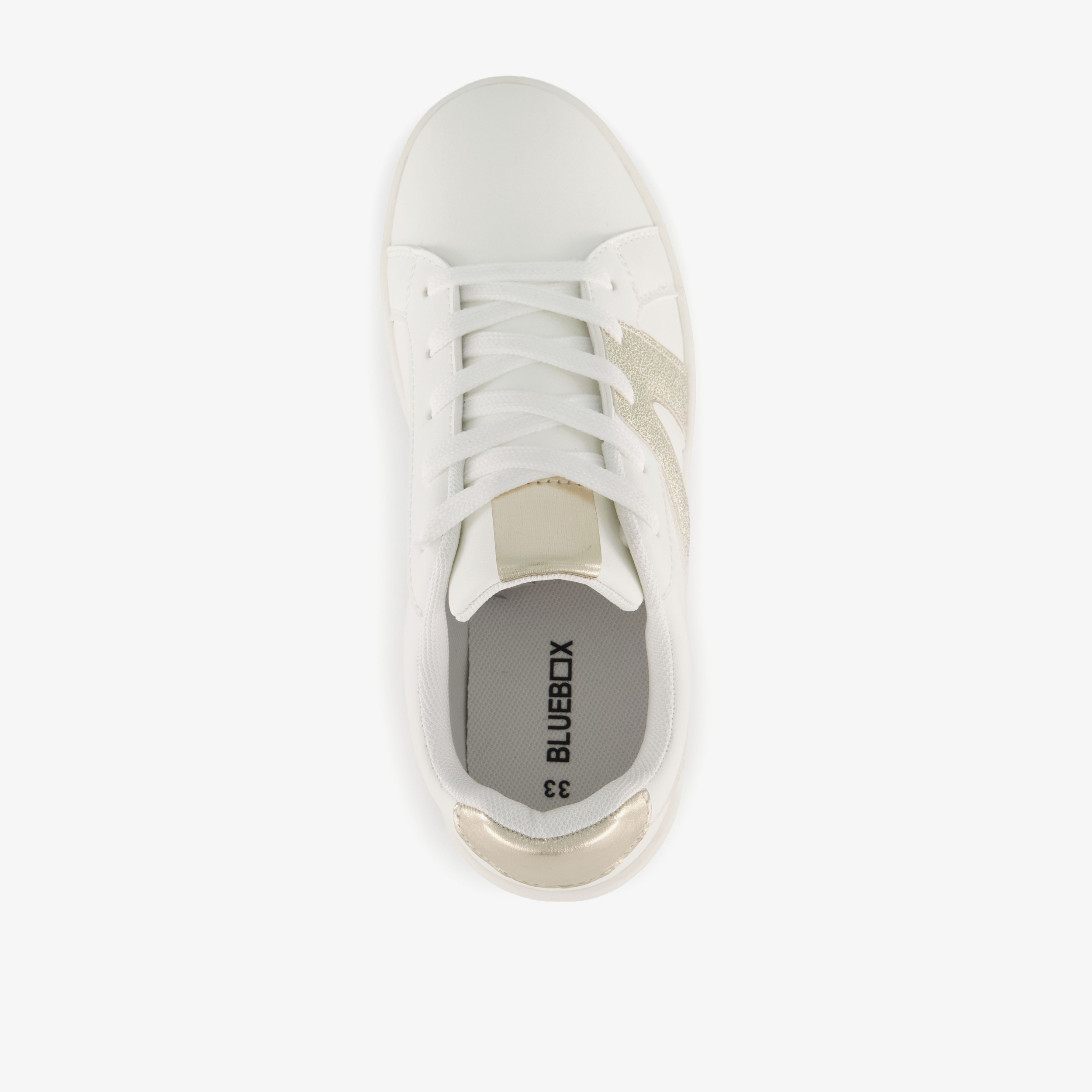 Blue Box meisjes sneakers wit goud – foto 4