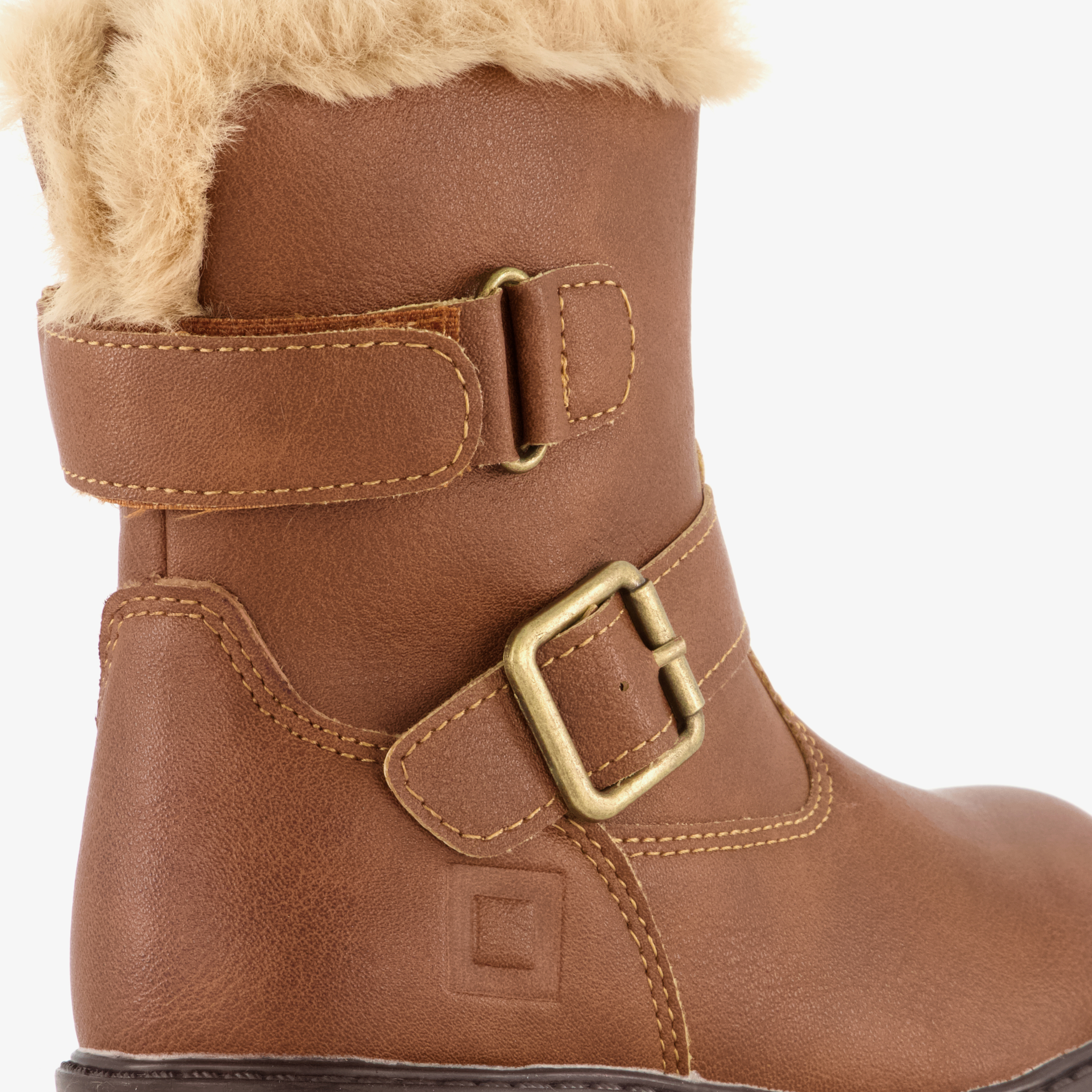 Blue Box gevoerde meisjes biker boots cognac – foto 5