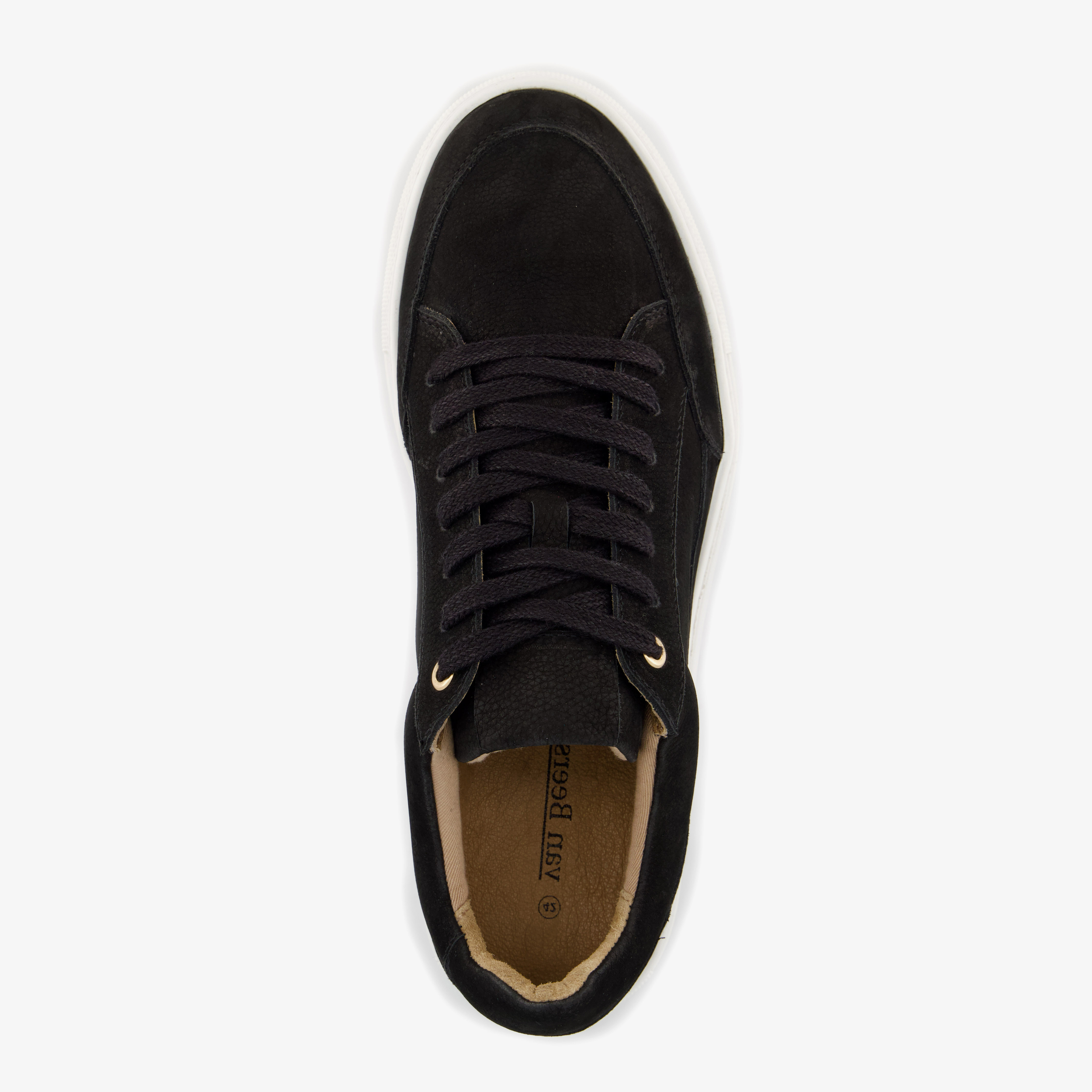 Van Beers leren heren sneakers zwart – foto 4