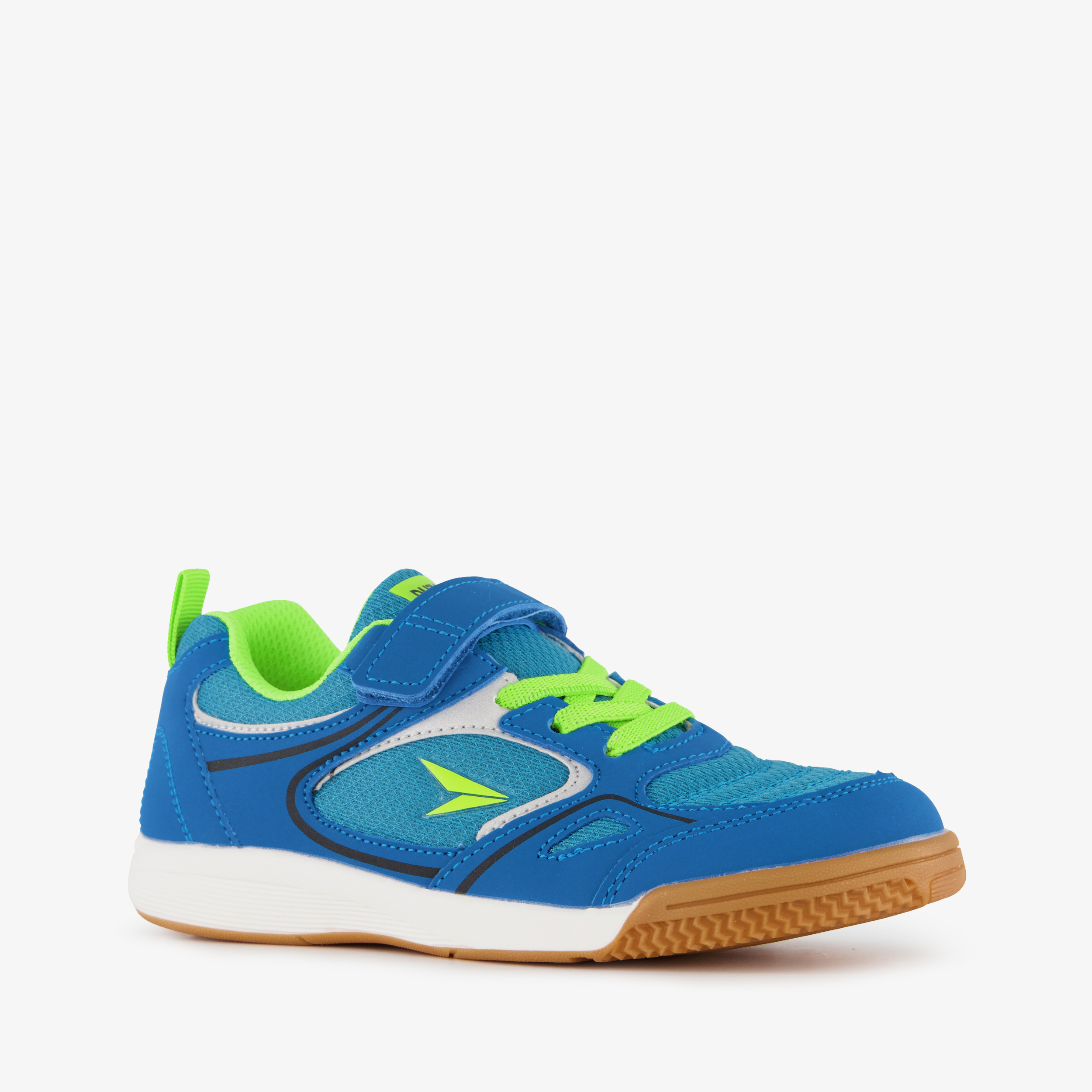 Dutchy Rebound kinder zaalschoenen blauw groen