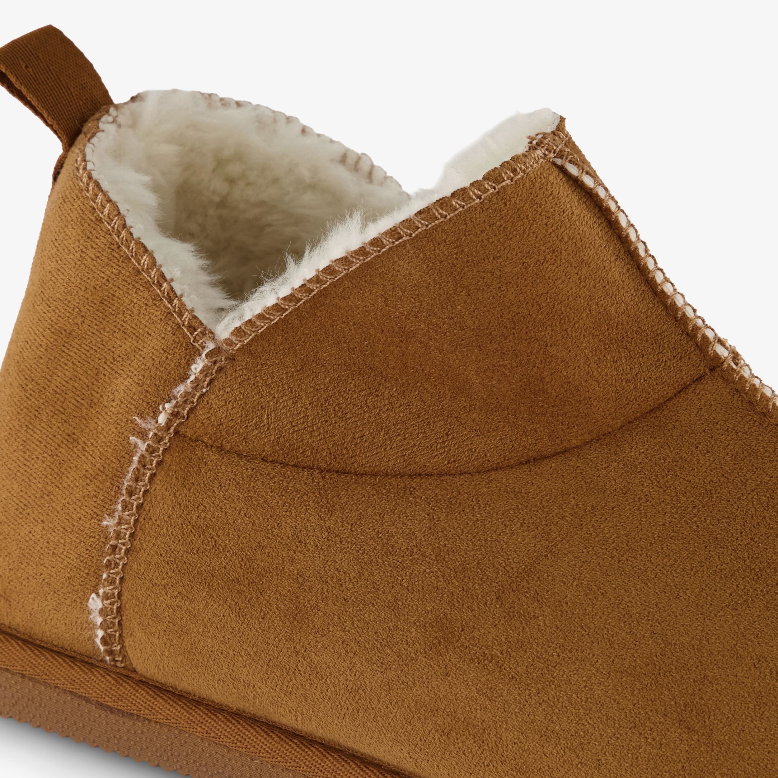 Thu!s gevoerde heren pantoffels cognac bruin – foto 5