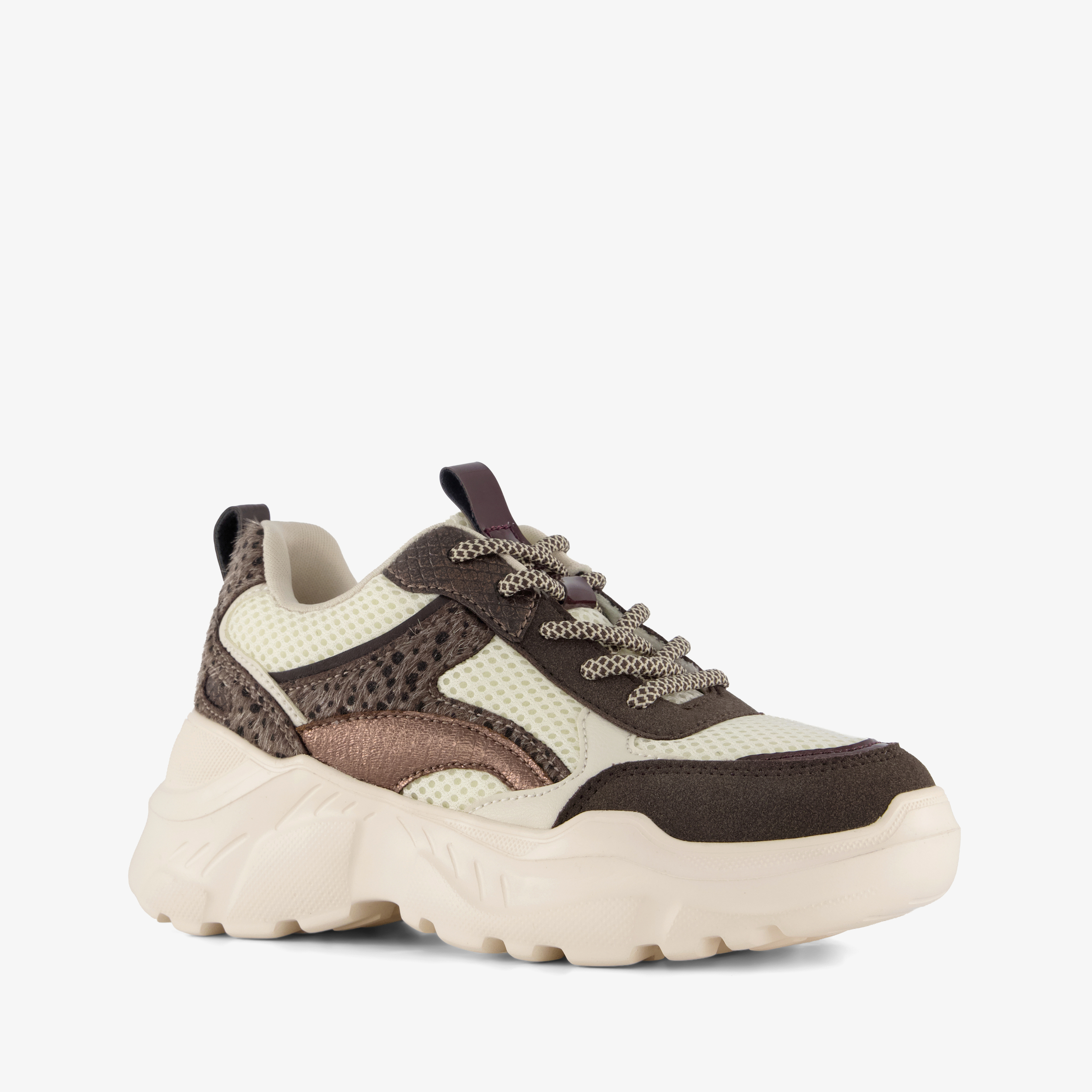 Blue Box meisjes dad sneakers beige bruin