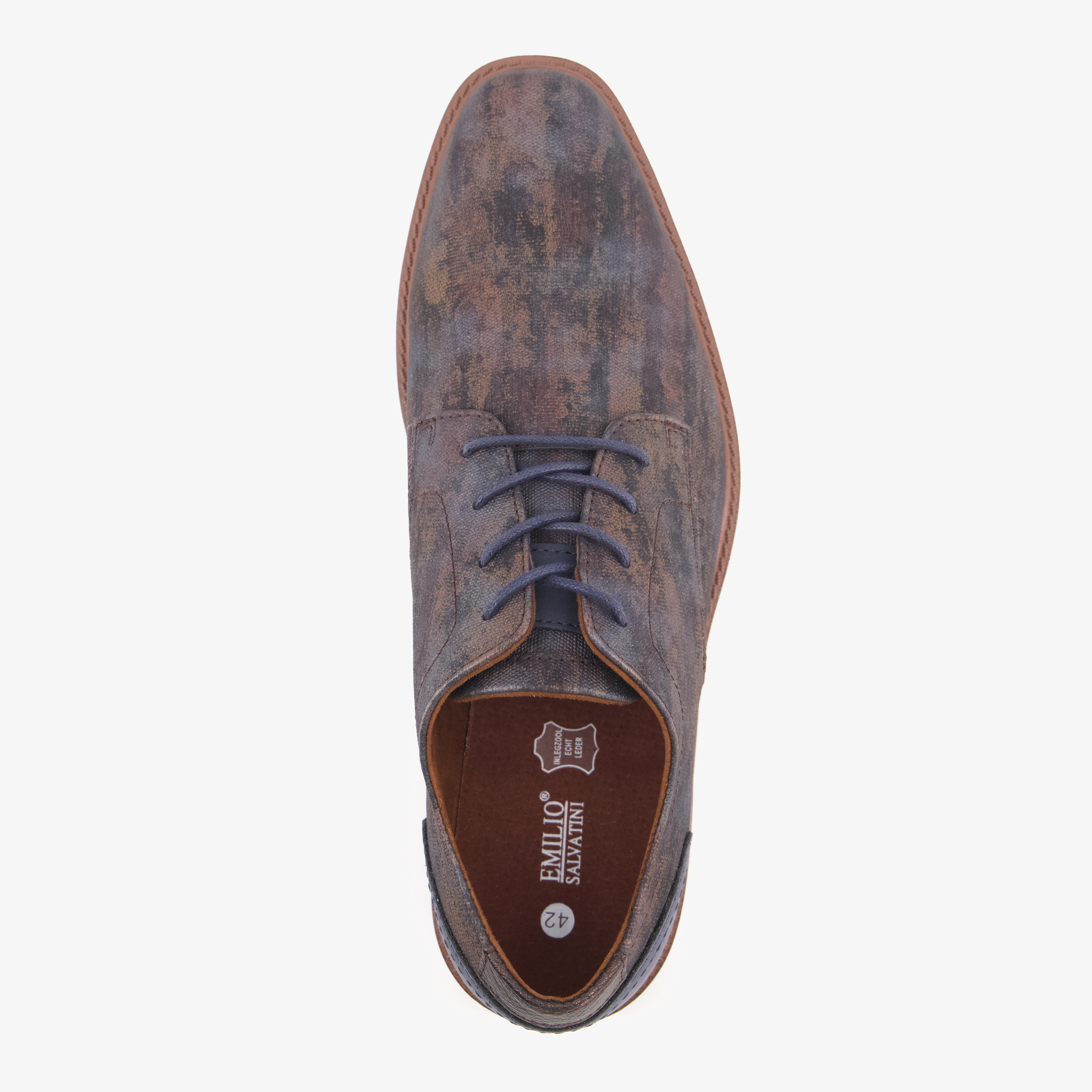 Emilio Salvatini heren veterschoenen blauw nette schoenen – foto 4