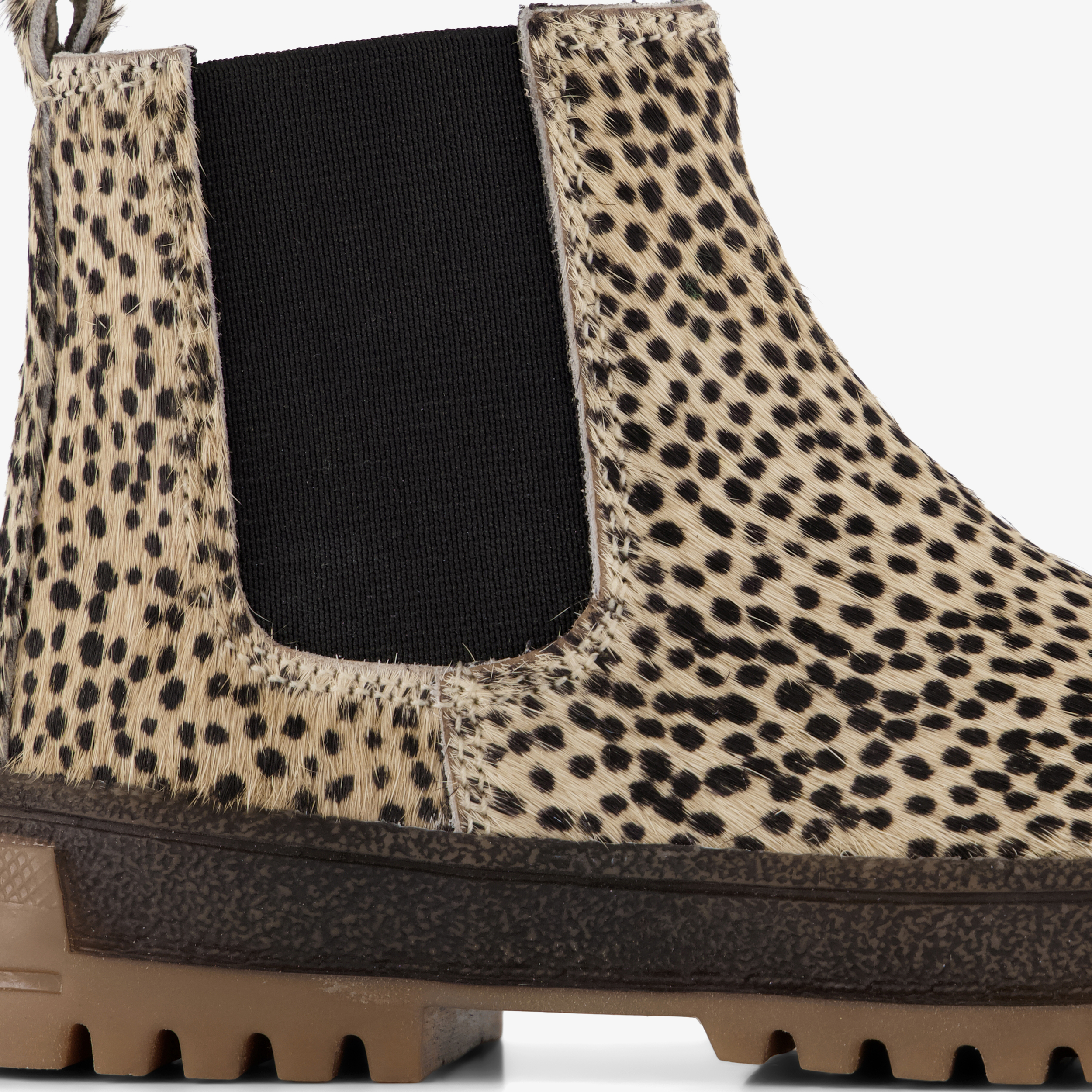 Groot suède meisjes Chelsea boots met panterprint – foto 5