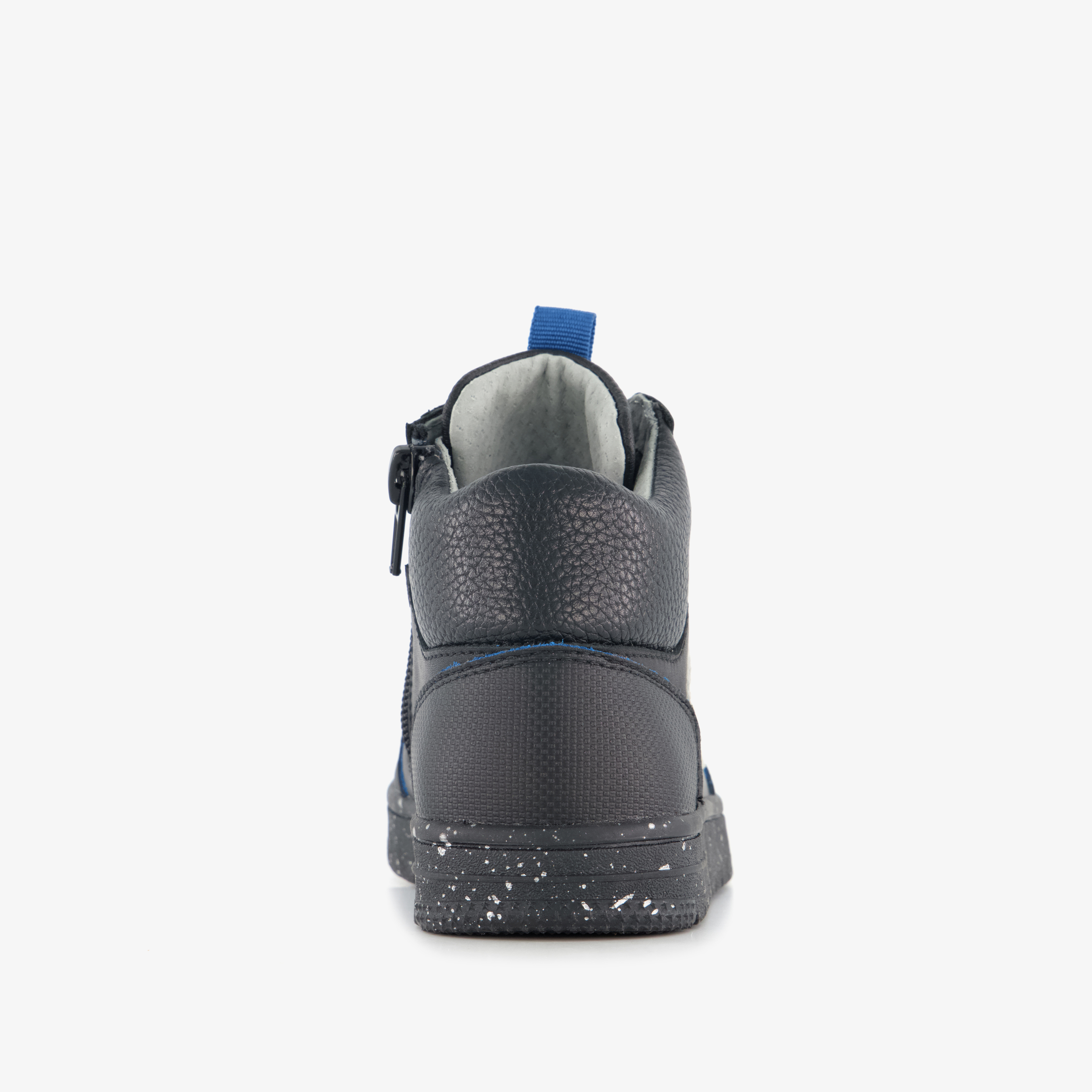 Stap leren hoge jongens sneakers zwart blauw – foto 2