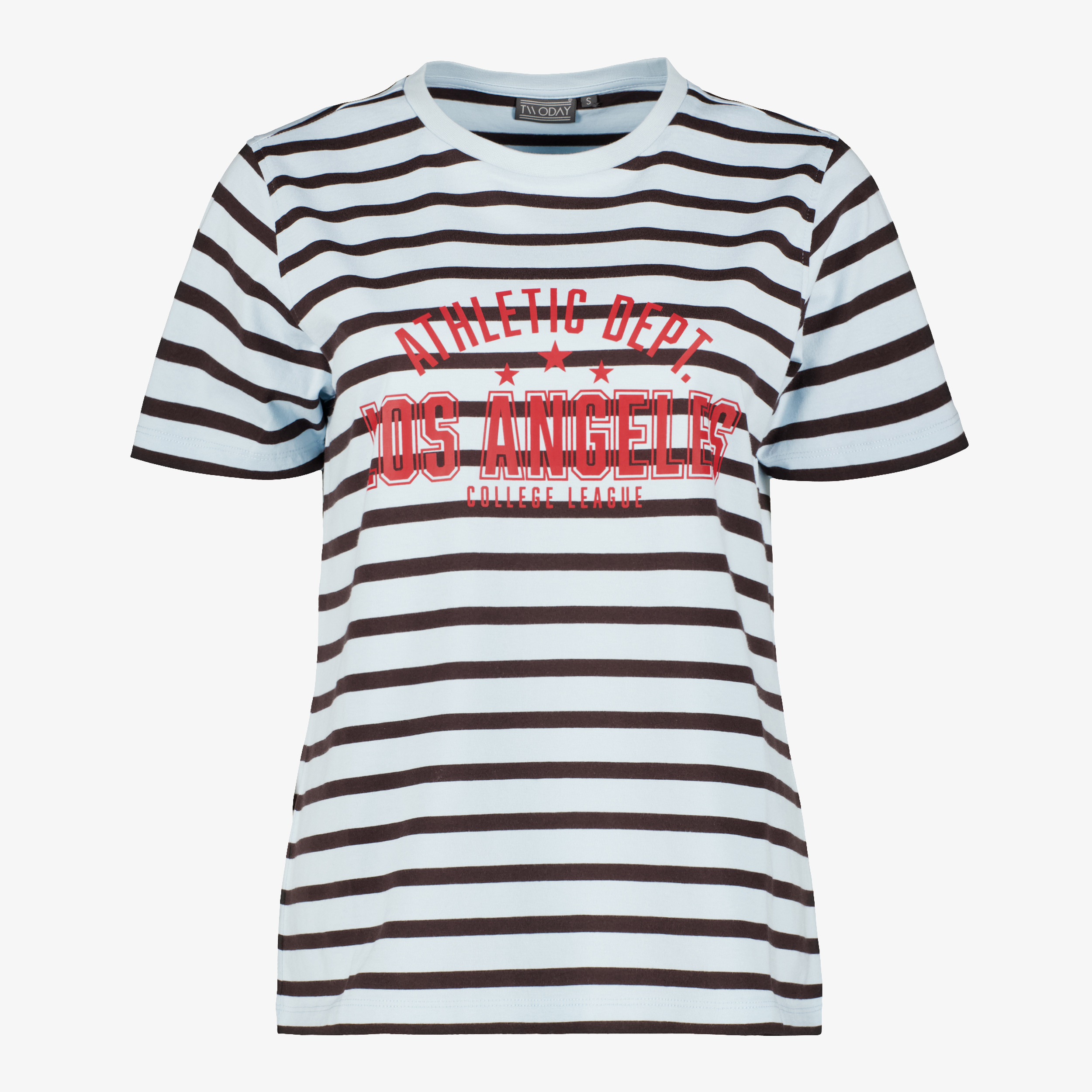 TwoDay gestreept dames T-shirt lichtblauw t-shirts & tops