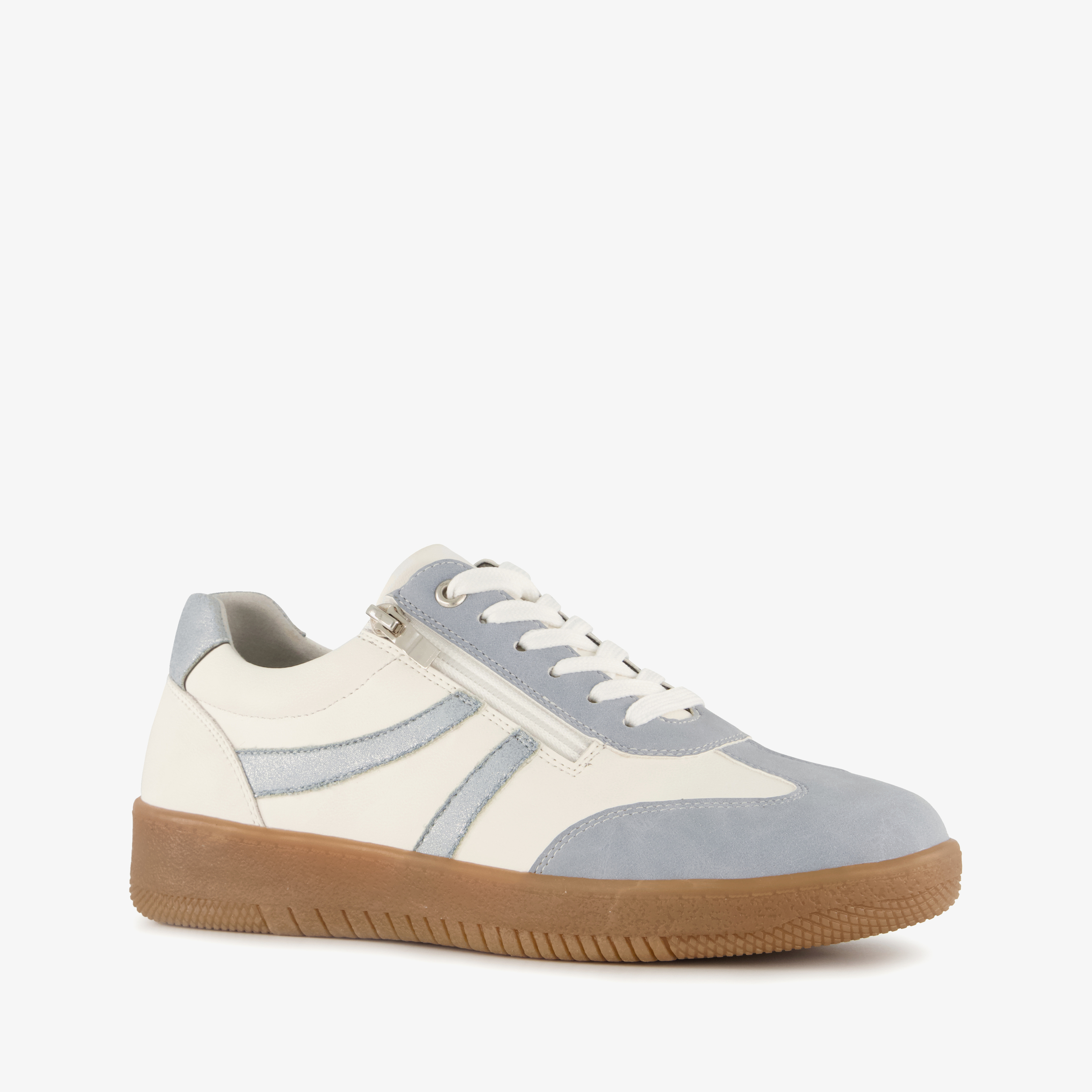 Natuform dames sneakers blauw wit