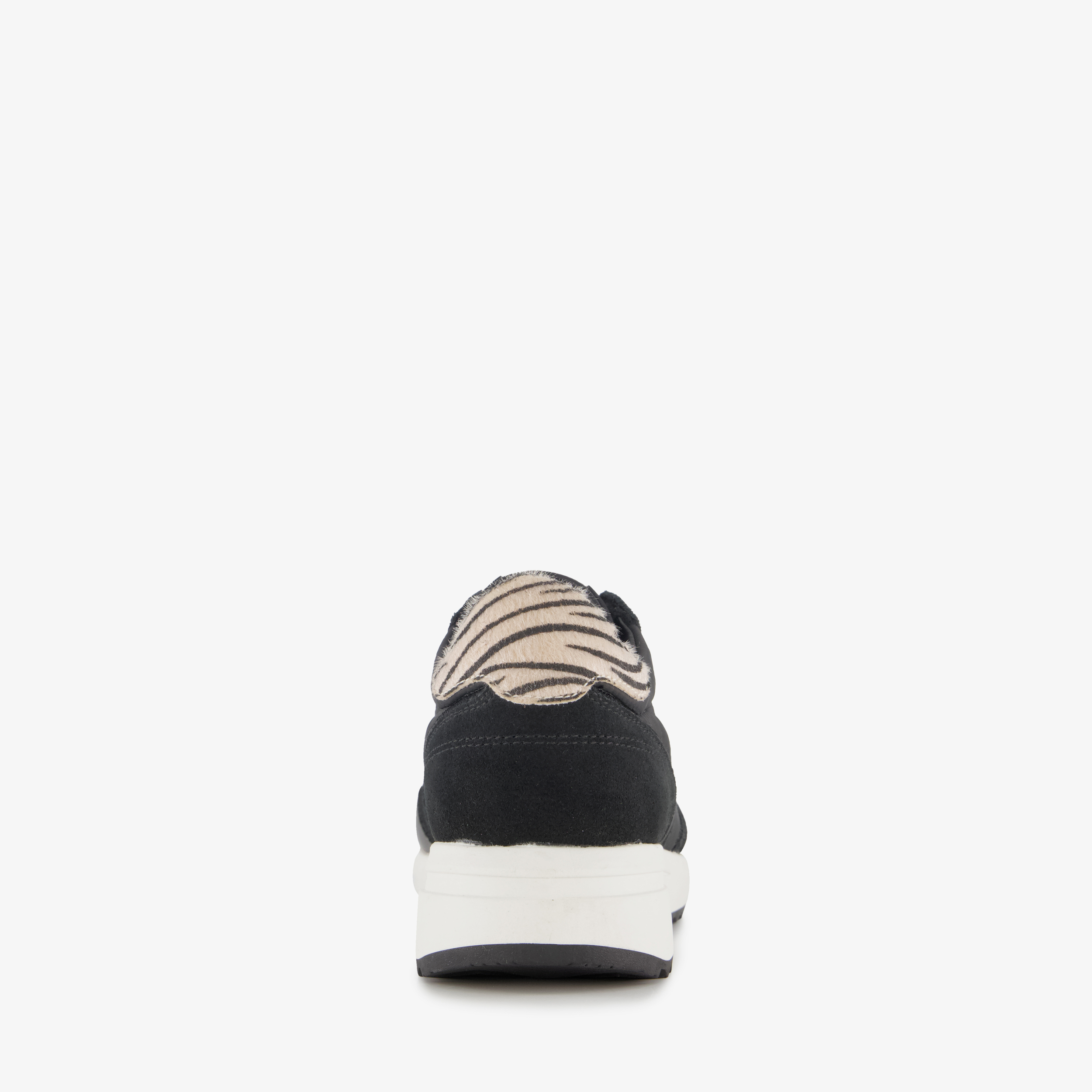 Hush Puppies suède dames sneakers met zebraprint details zwart – foto 2