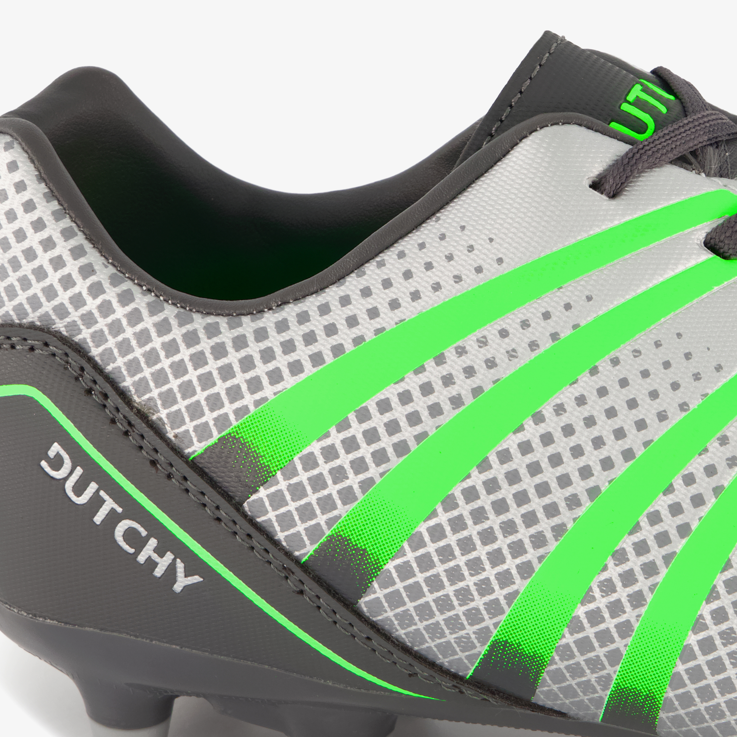 Dutchy heren FG voetbalschoenen zilver groen sportschoenen – foto 5