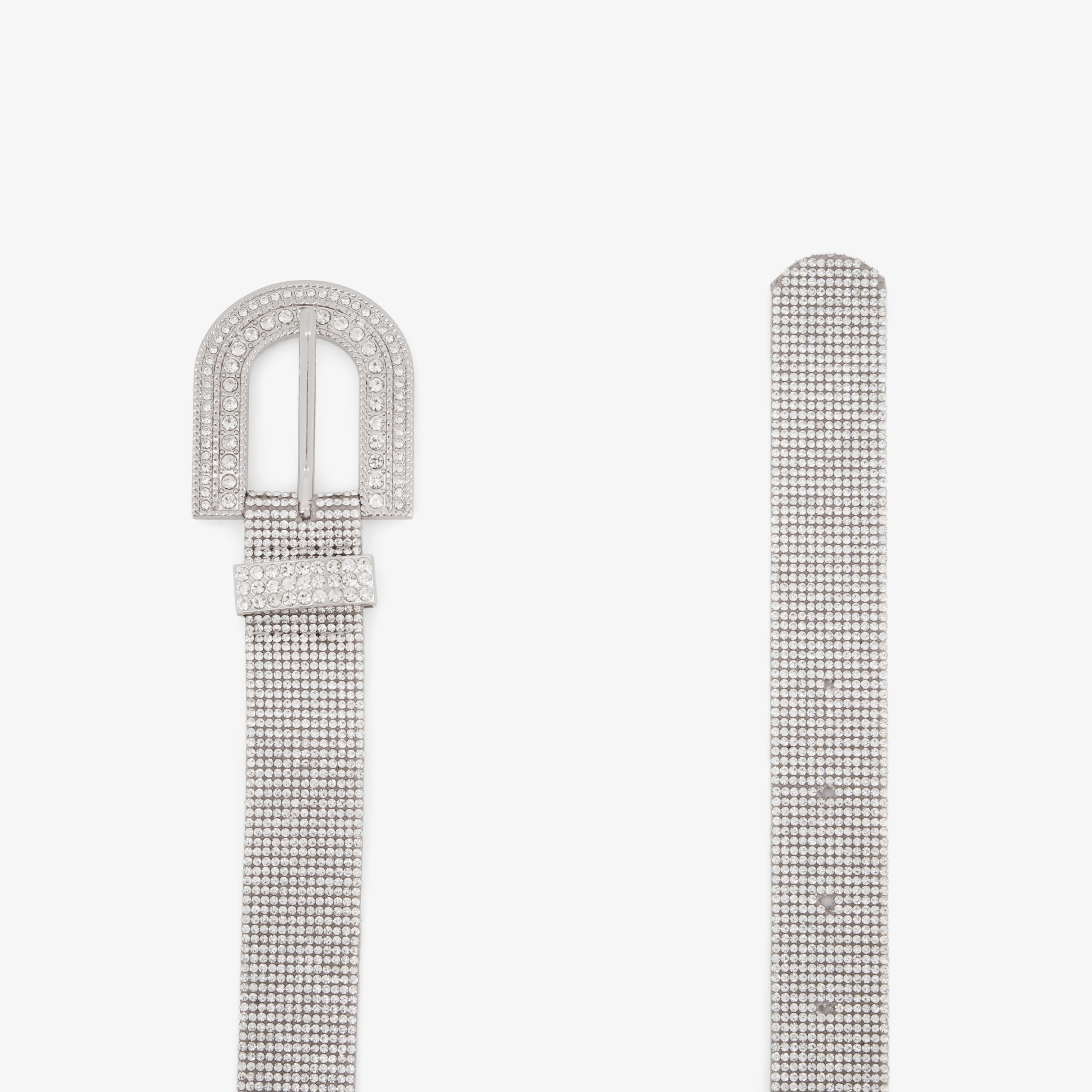 Dames riem met strass steentjes zilver – foto 2