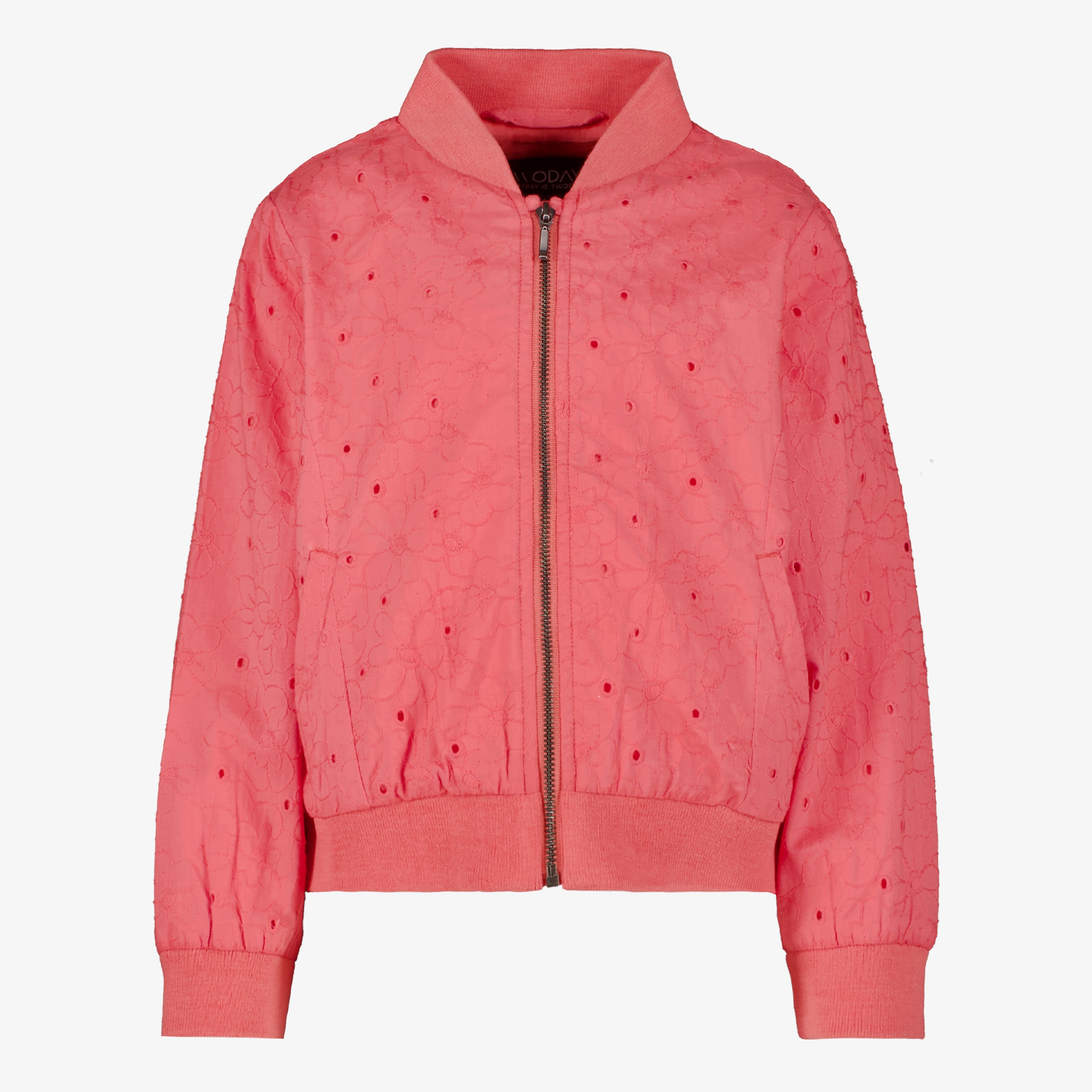 TwoDay meisjes broderie bomberjack koraal roze