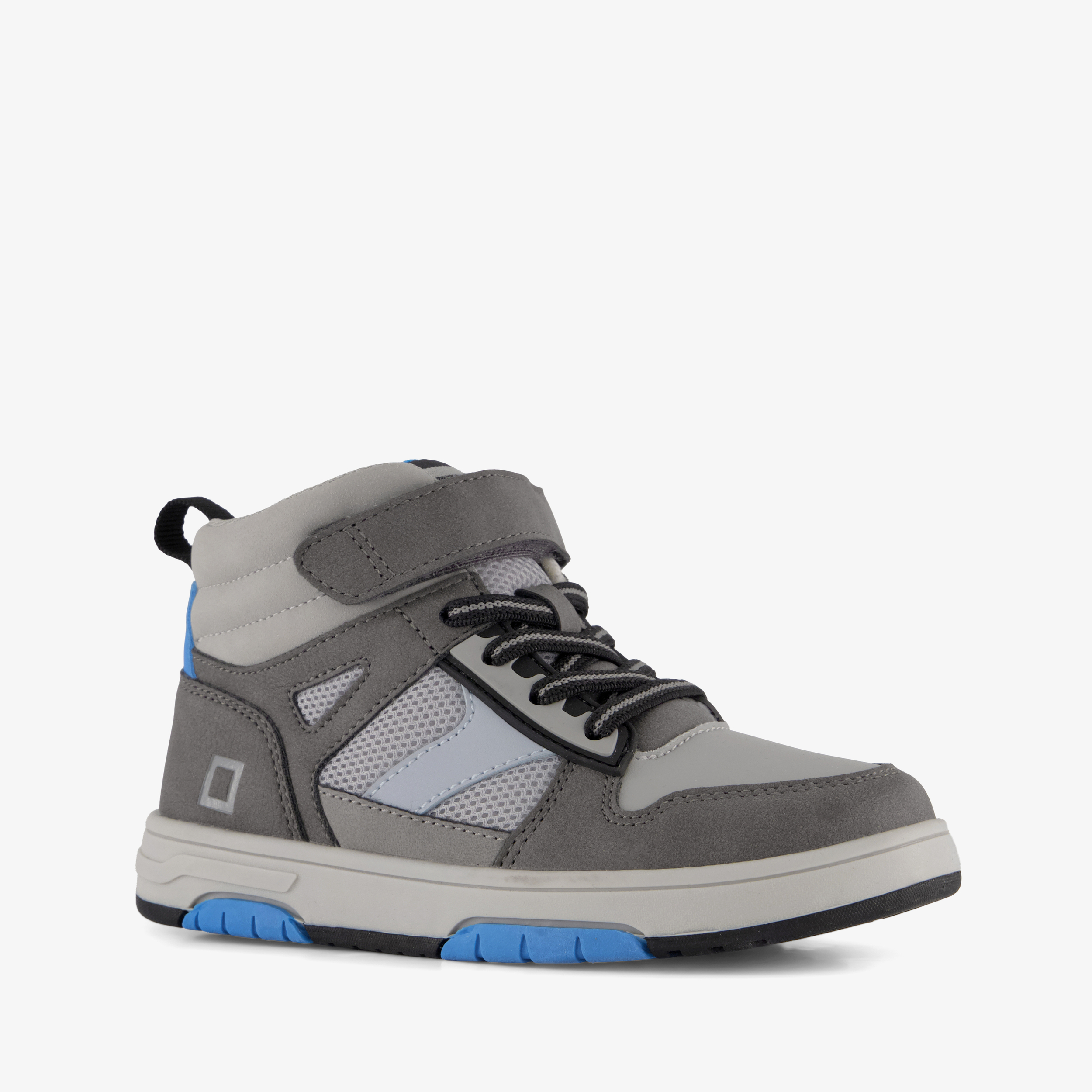 Blue Box hoge jongens sneakers grijs blauw