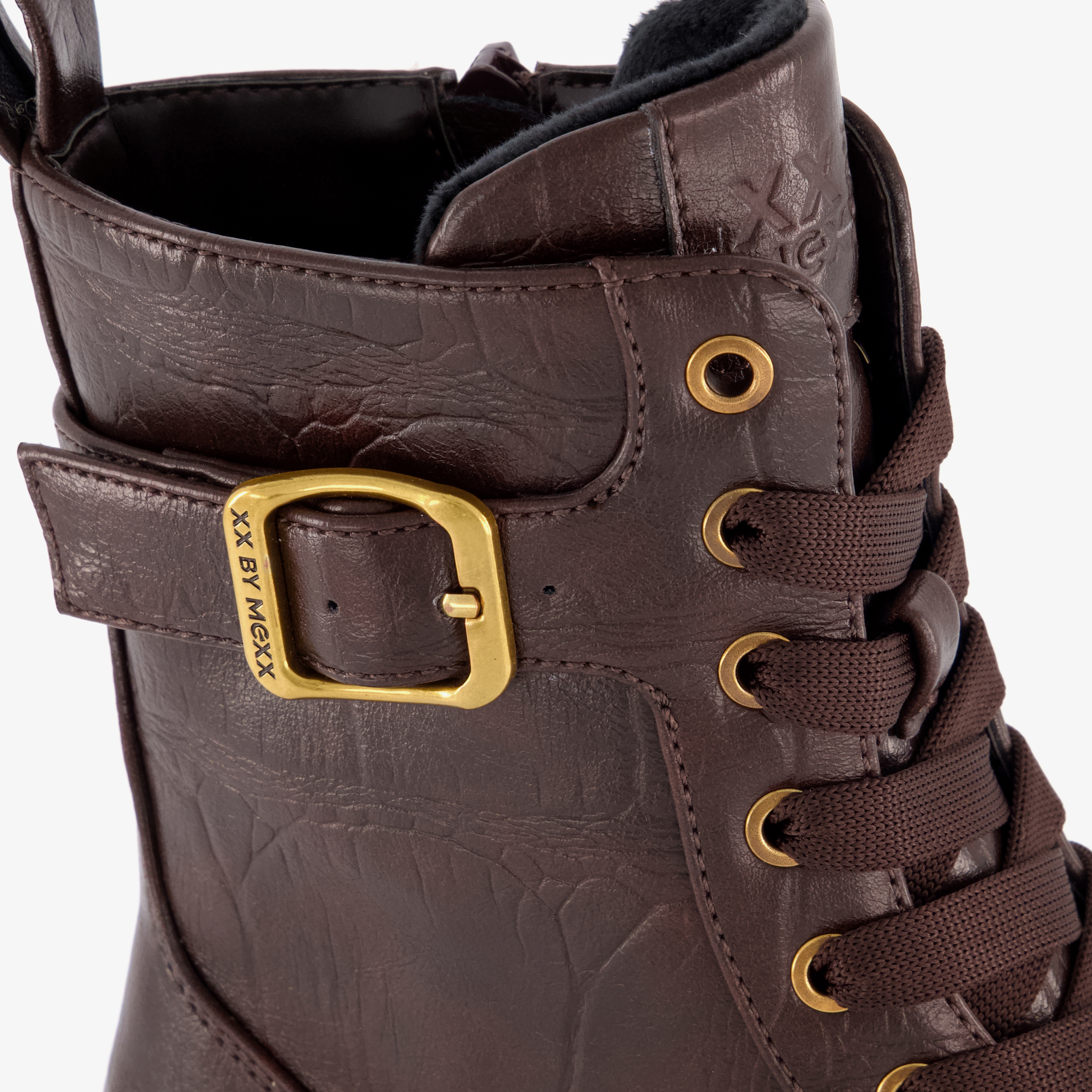 XX bij Mexx dames veterboots bruin laarzen – foto 5