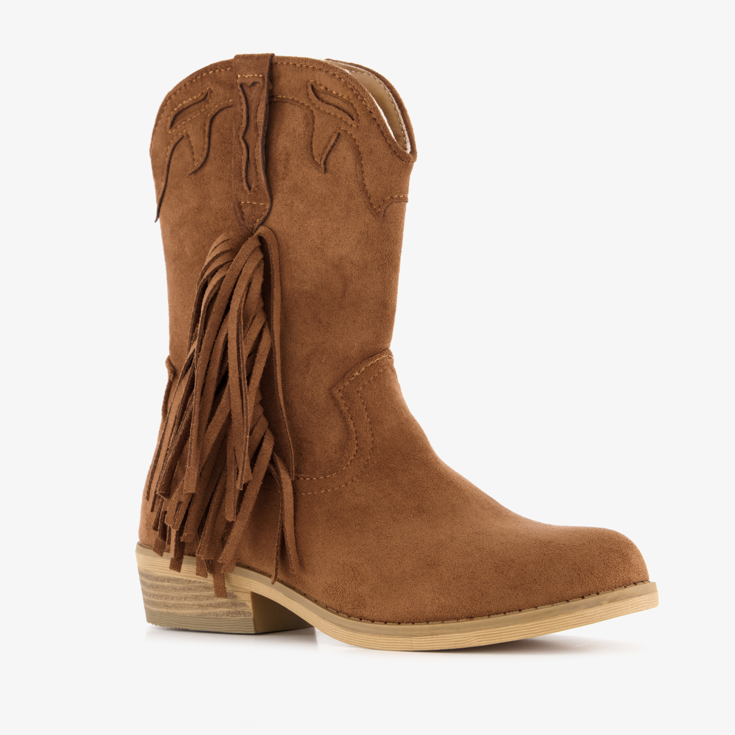 Blue Box meisjes cowboylaarsjes met franjes bruin