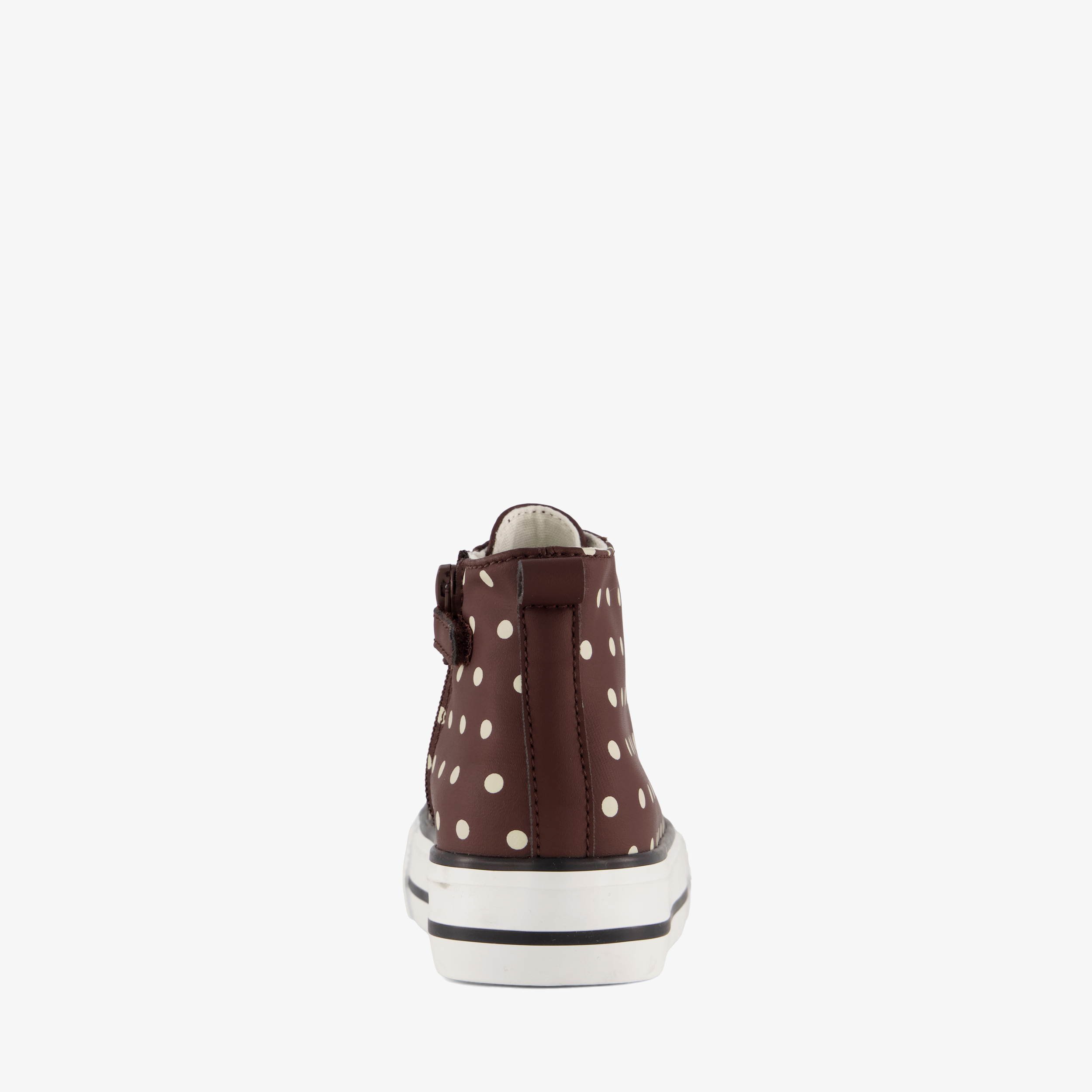 Blue Box meisjes hoge sneakers met polkadots bruin – foto 2
