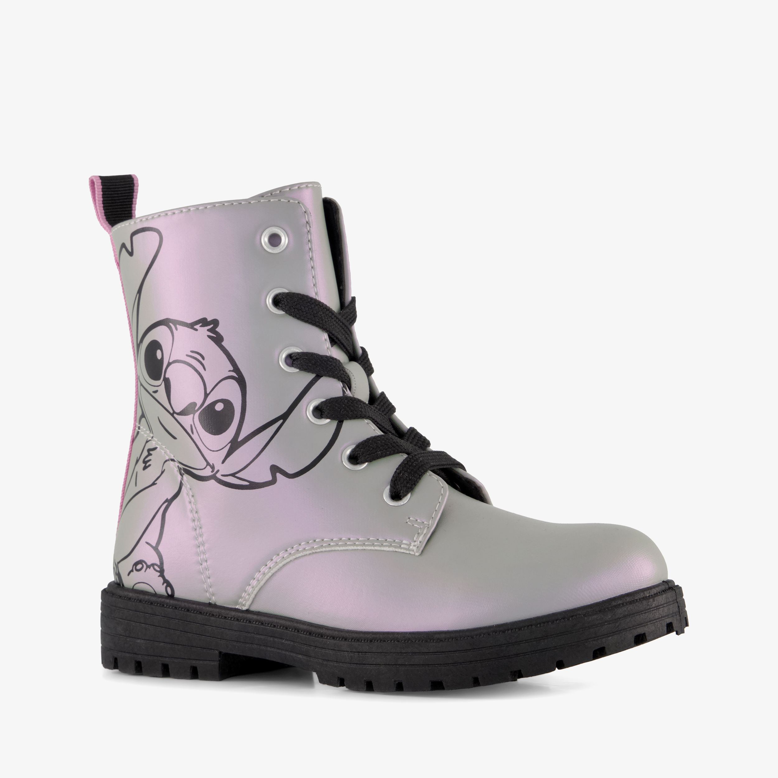 Lilo & Stitch meisjes veterboots zilver roze veterschoenen