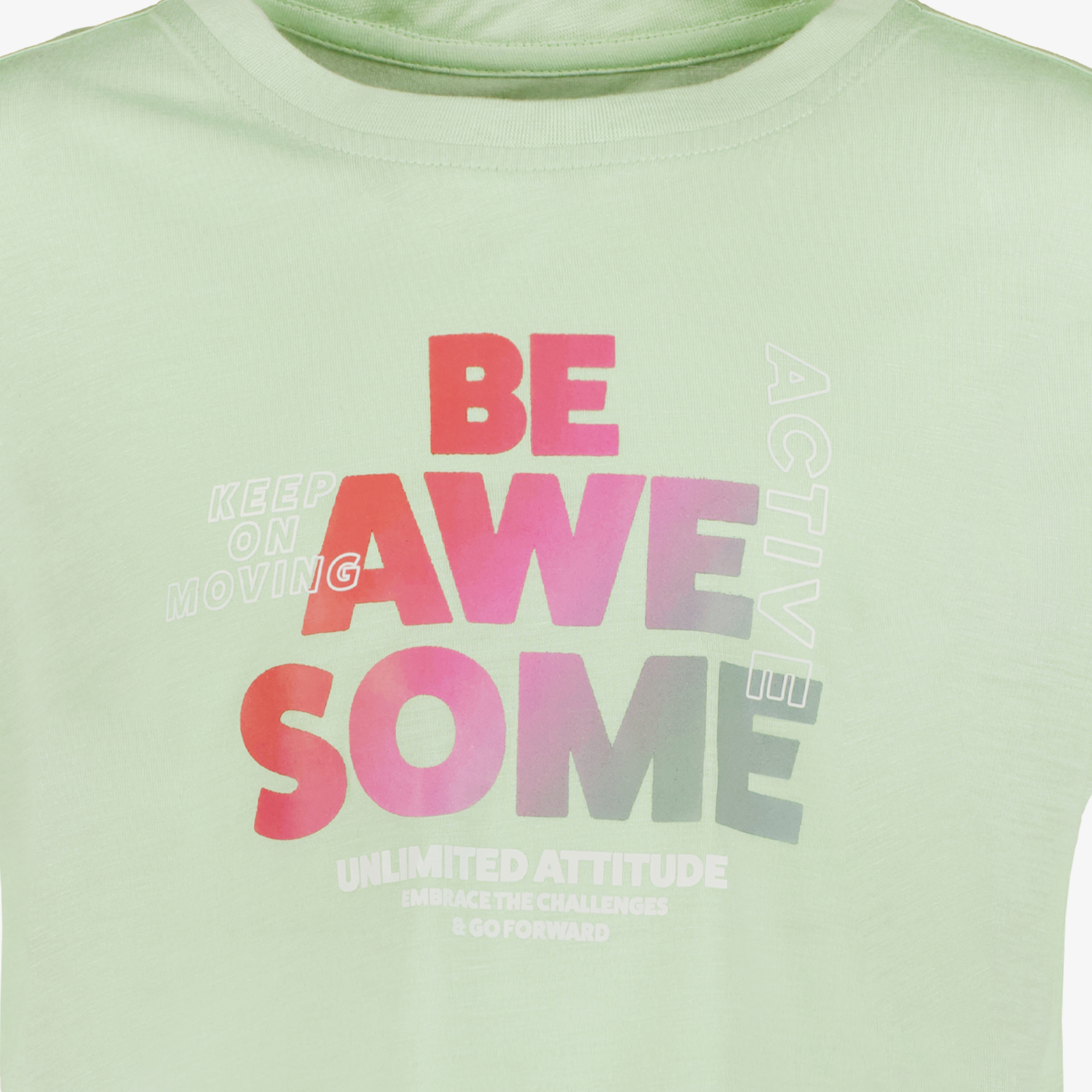 Osaga cropped meisjes sport T-shirt met opdruk groen t-shirts & tops – foto 2