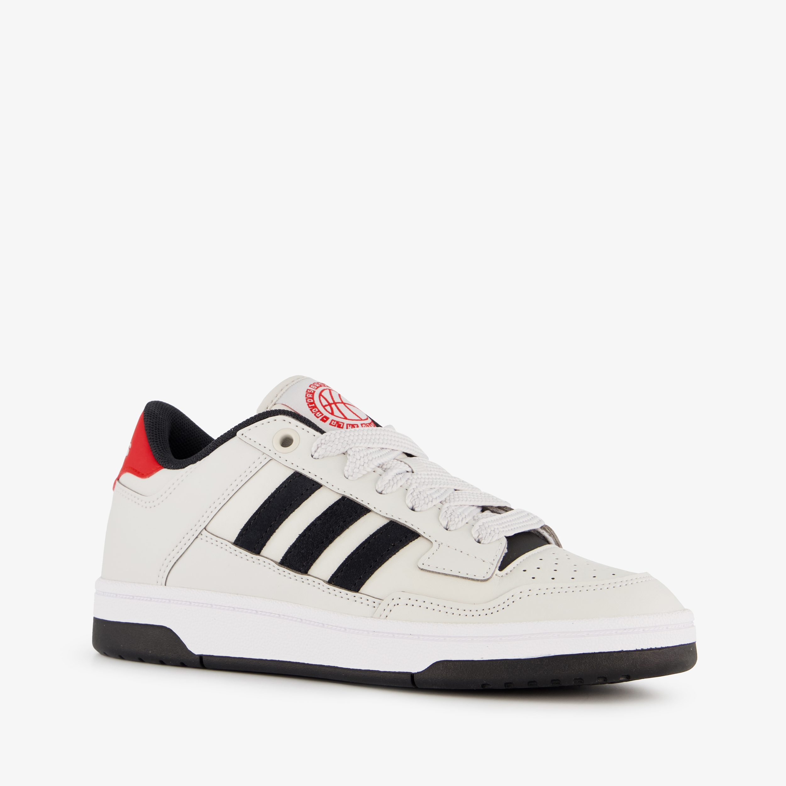 Adidas Rapid Court Low kinder sneakers grijs rood