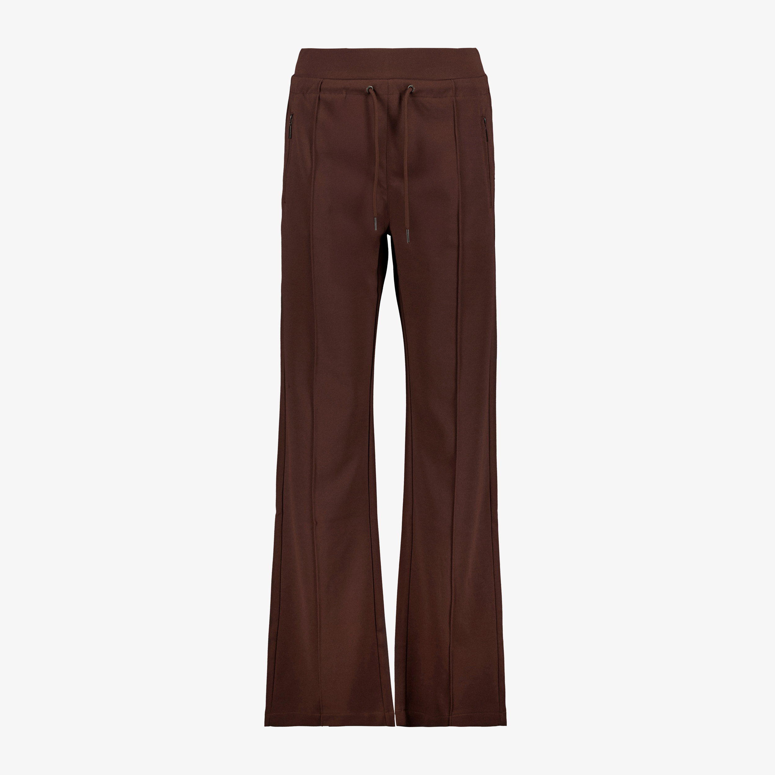 TwoDay dames wide leg broek met pintuck donkerbruin broeken & shorts