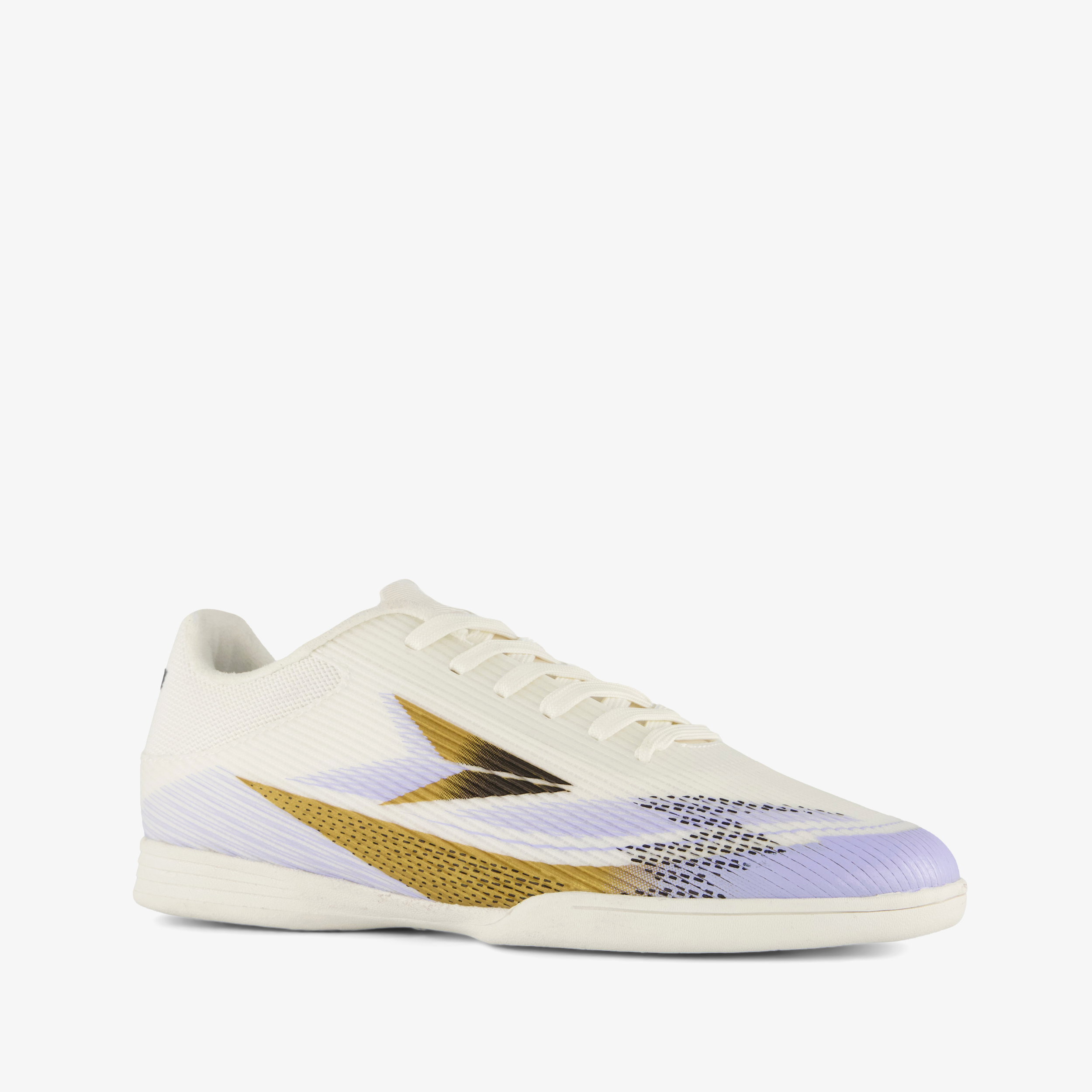 Dutchy Ultimate kinder zaalvoetbalschoen IC wit goud meisjes straatschoenenzaalschoenen