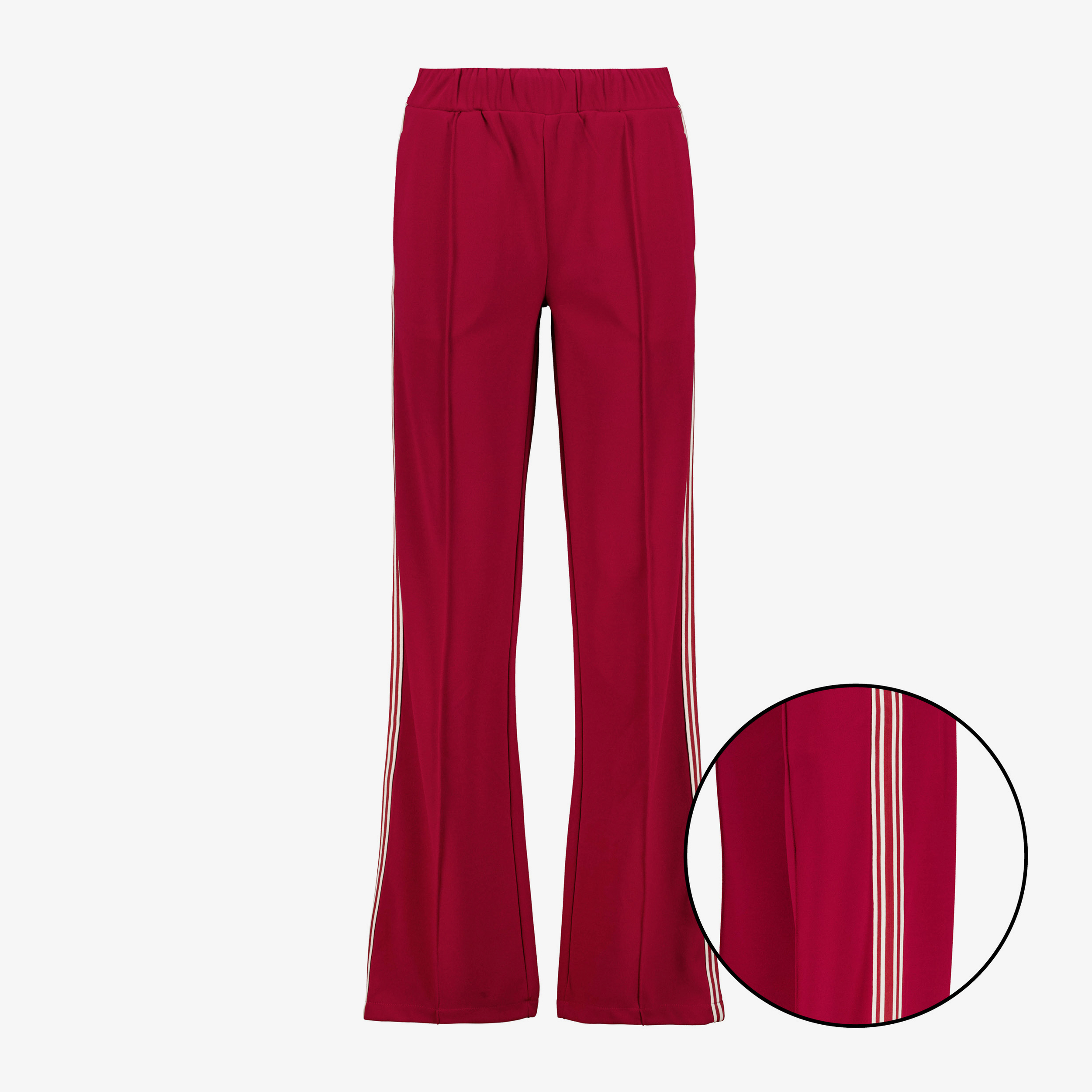 TwoDay dames wide leg broek met bies rood broeken & shorts