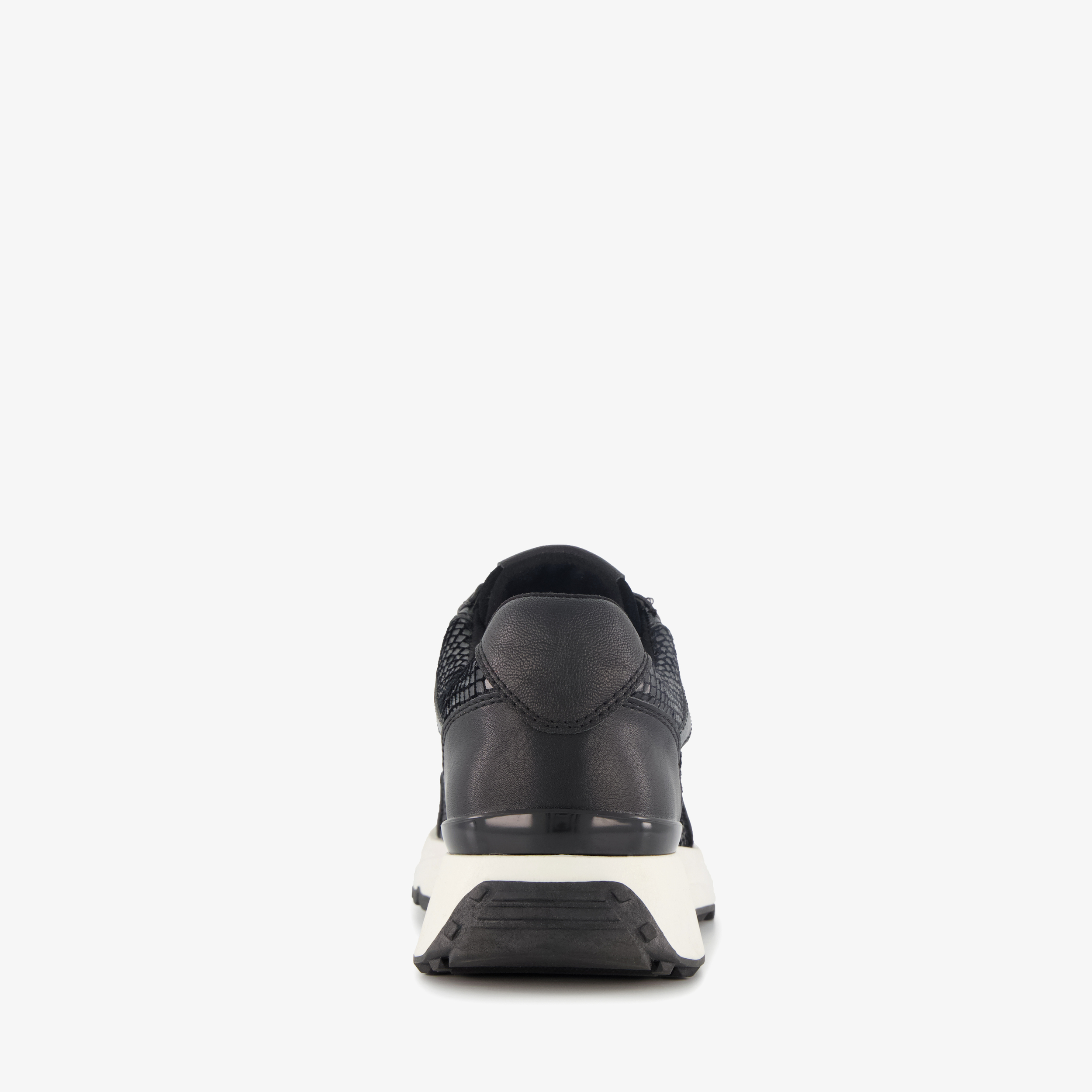 Blue Box dames sneakers met slangenprint details zwart – foto 2