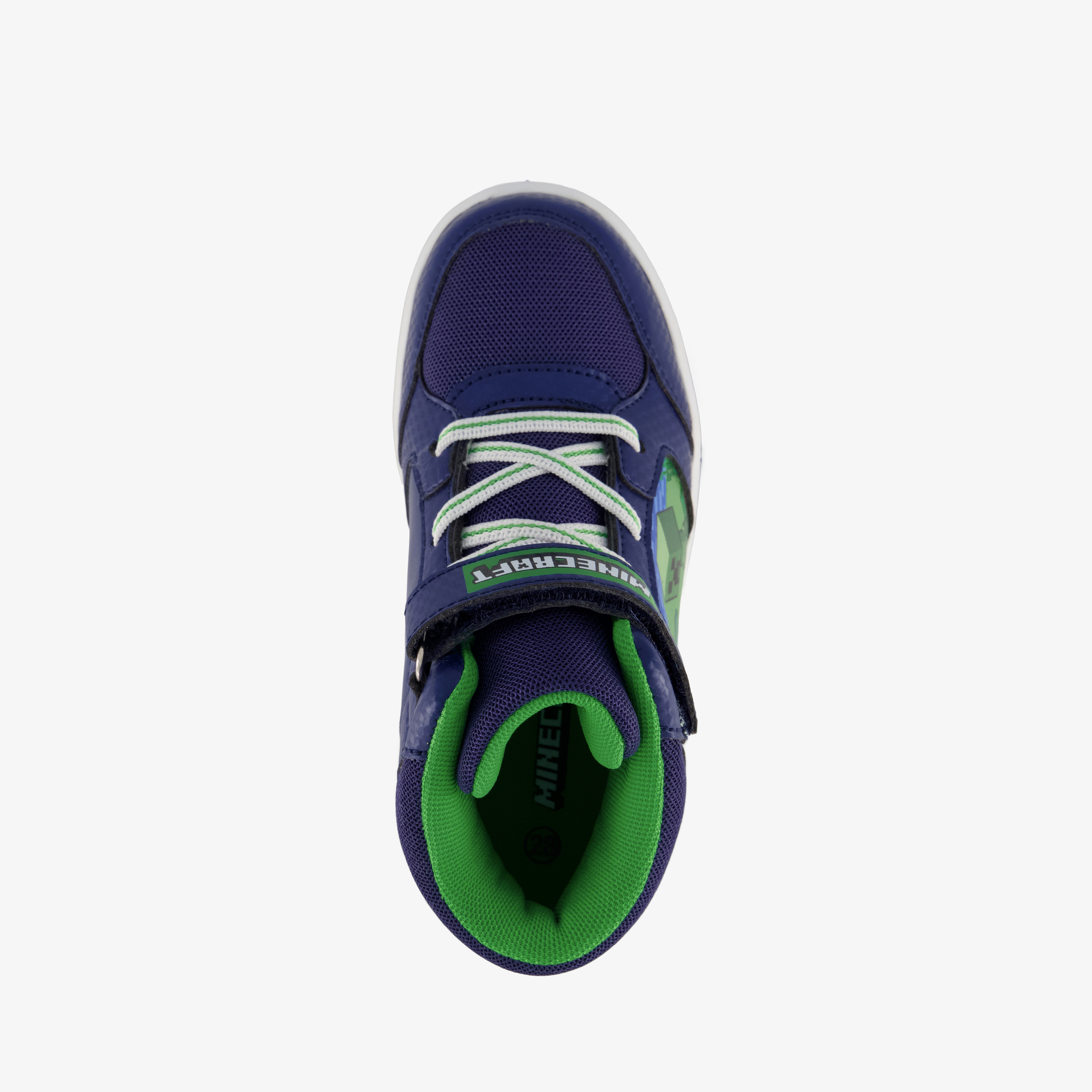 Minecraft jongens hoge sneakers met lichtjes blauw – foto 4
