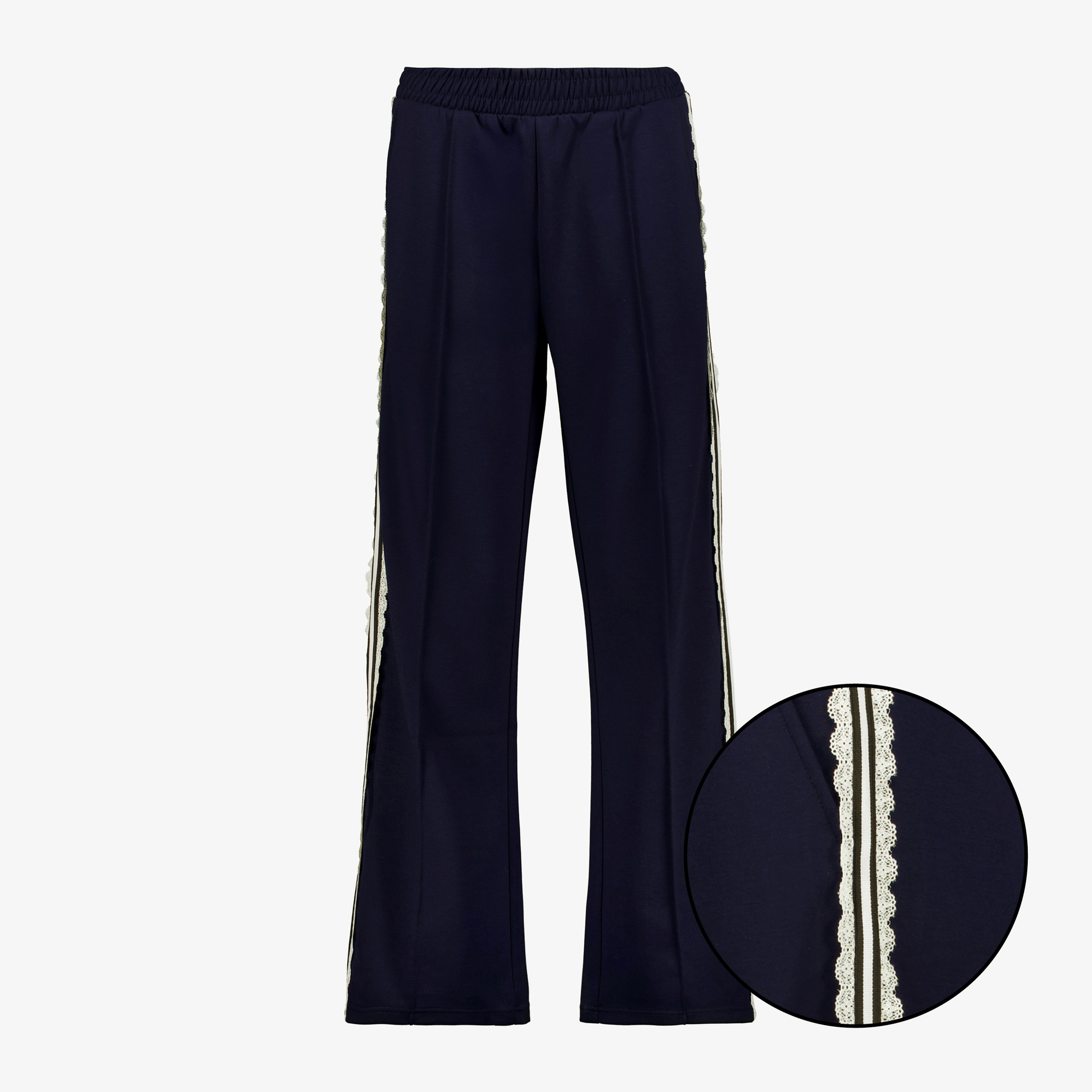 TwoDay dames broek met kanten biezen blauw broeken & shorts
