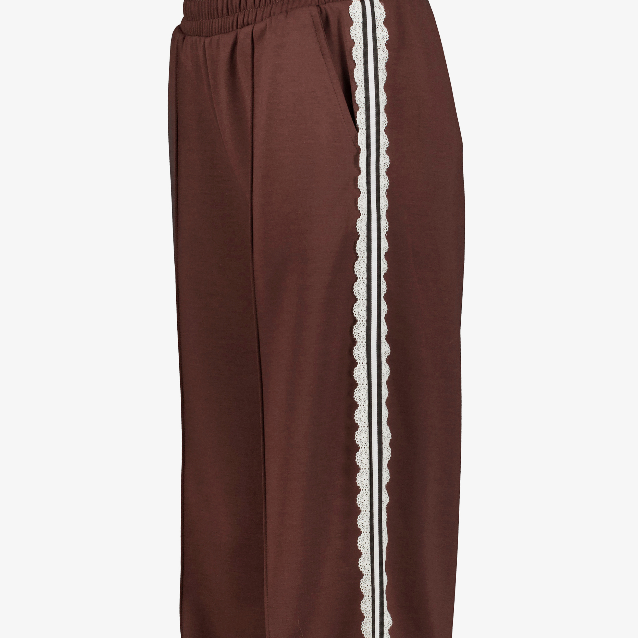 TwoDay dames broek met kanten biezen bruin broeken & shorts – foto 2