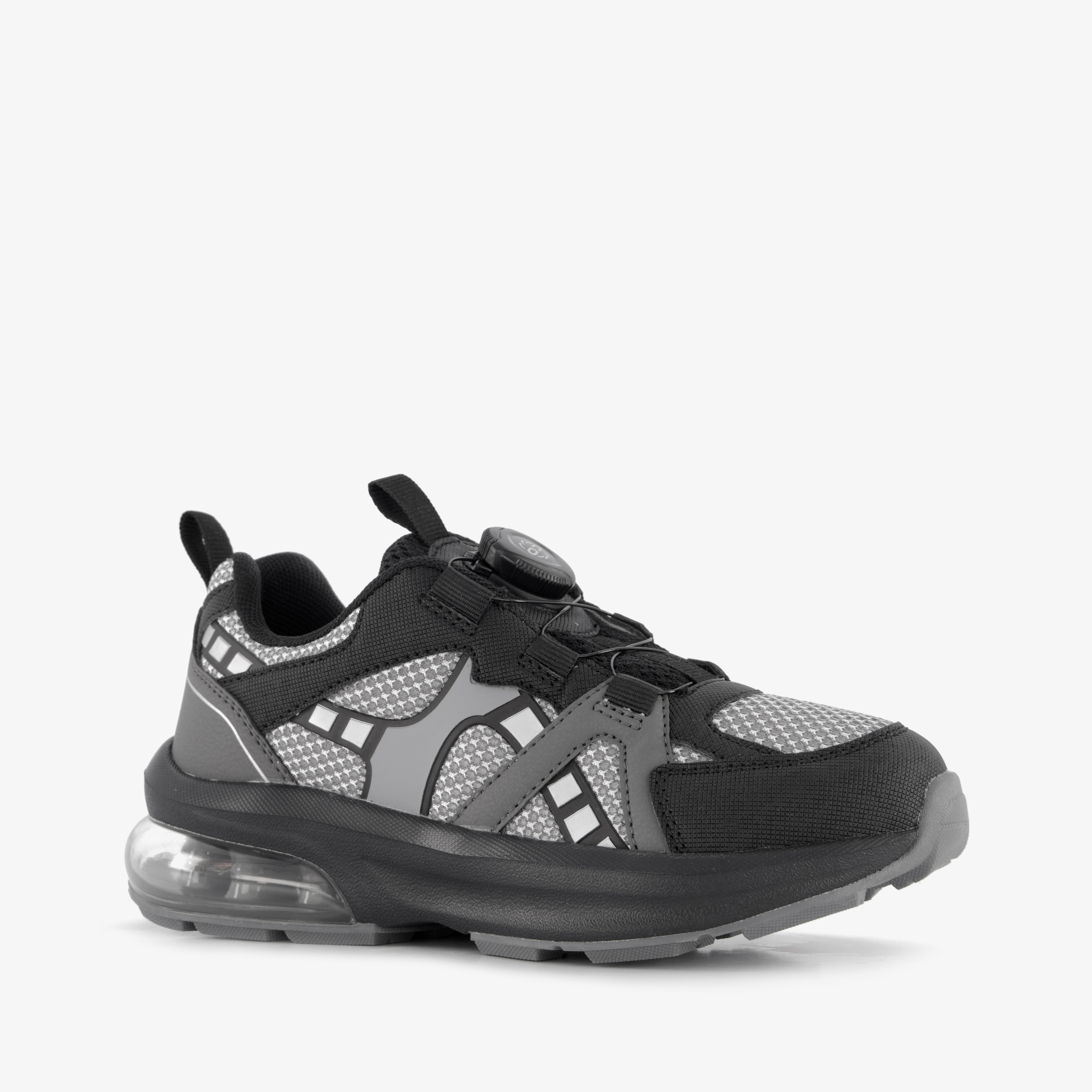 Bleu Box jongens sneakers met airzool zwart grijs