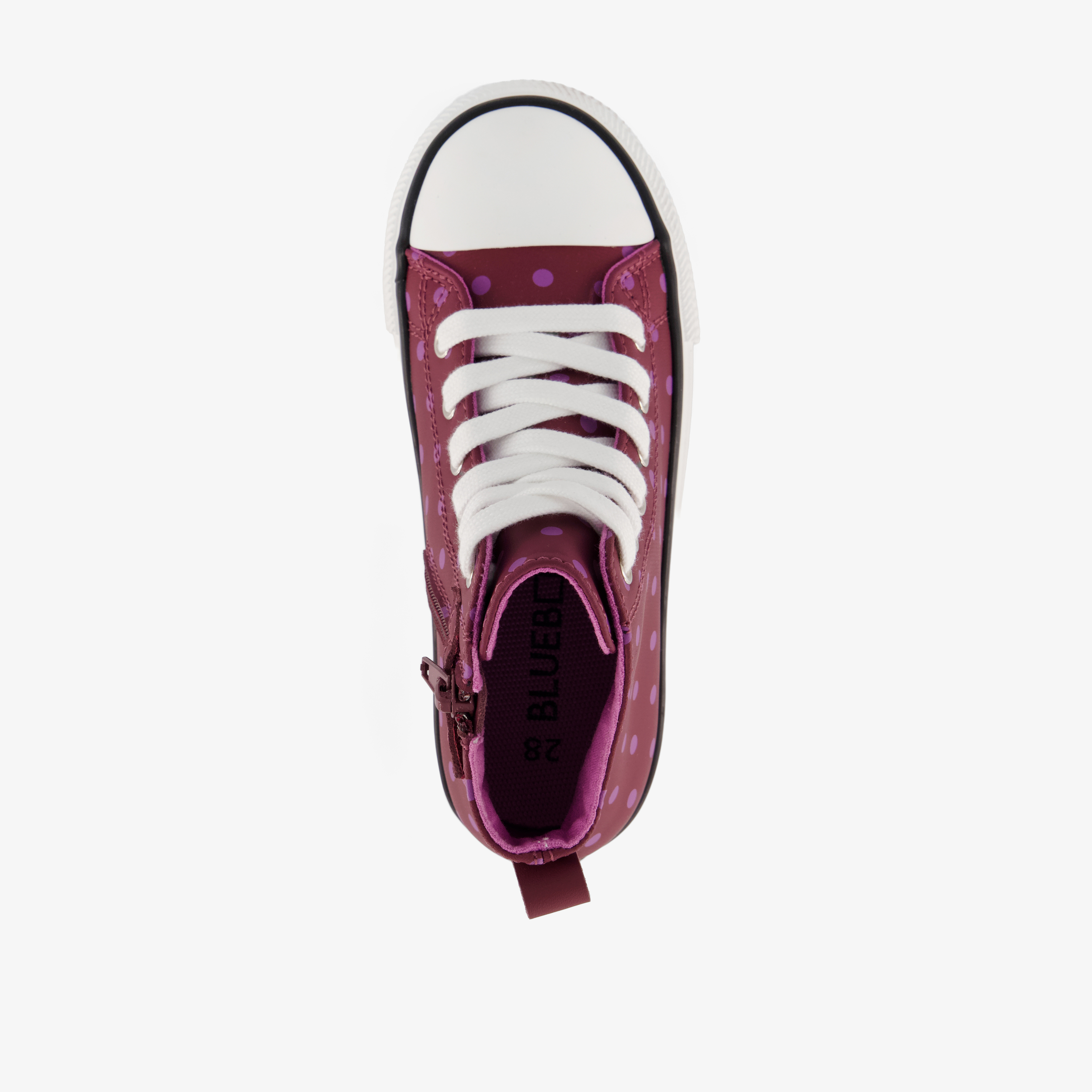 Blue Box meisjes hoge sneakers met polkadots roze – foto 4