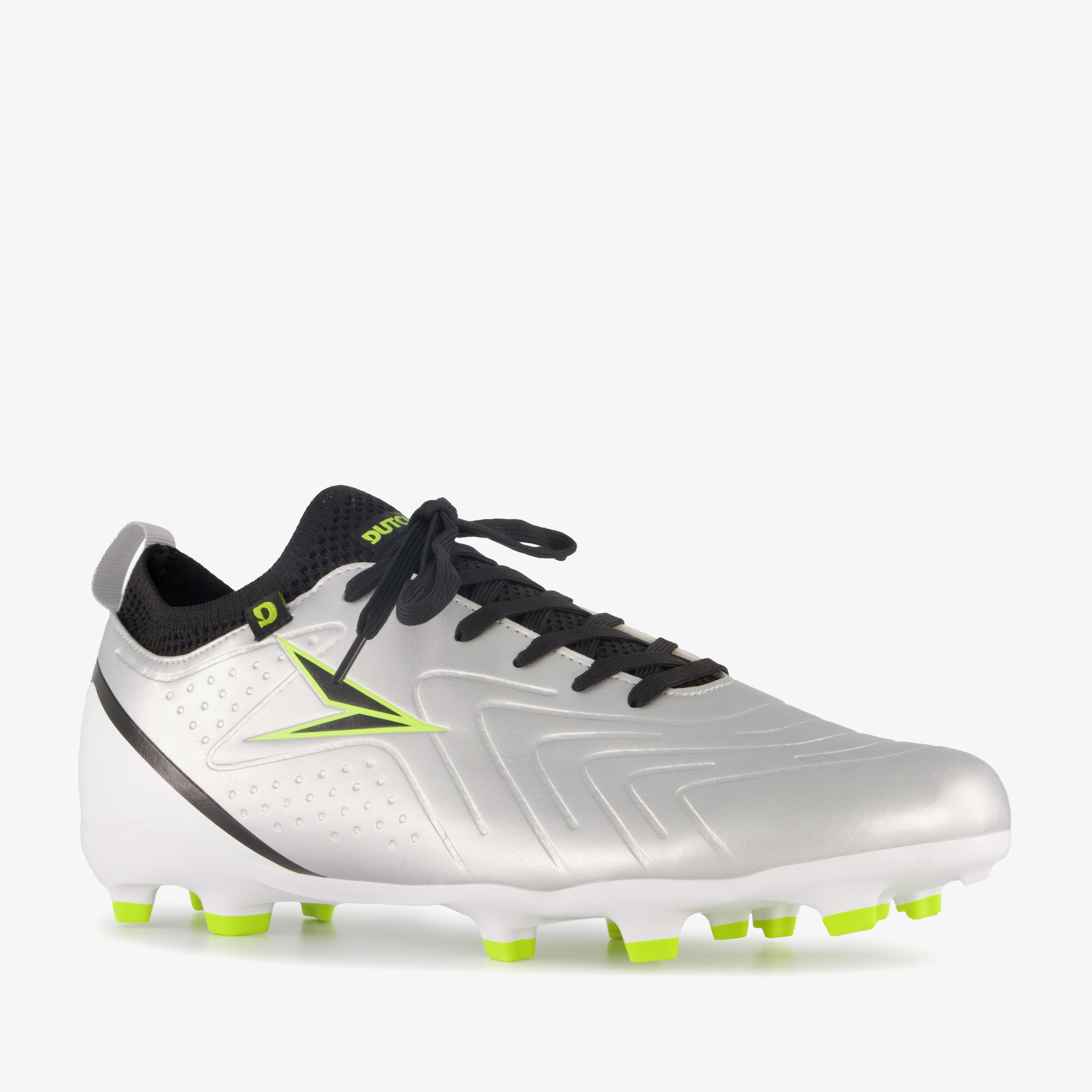 Dutchy FG heren voetbalschoenen zilver zwart veldschoenen
