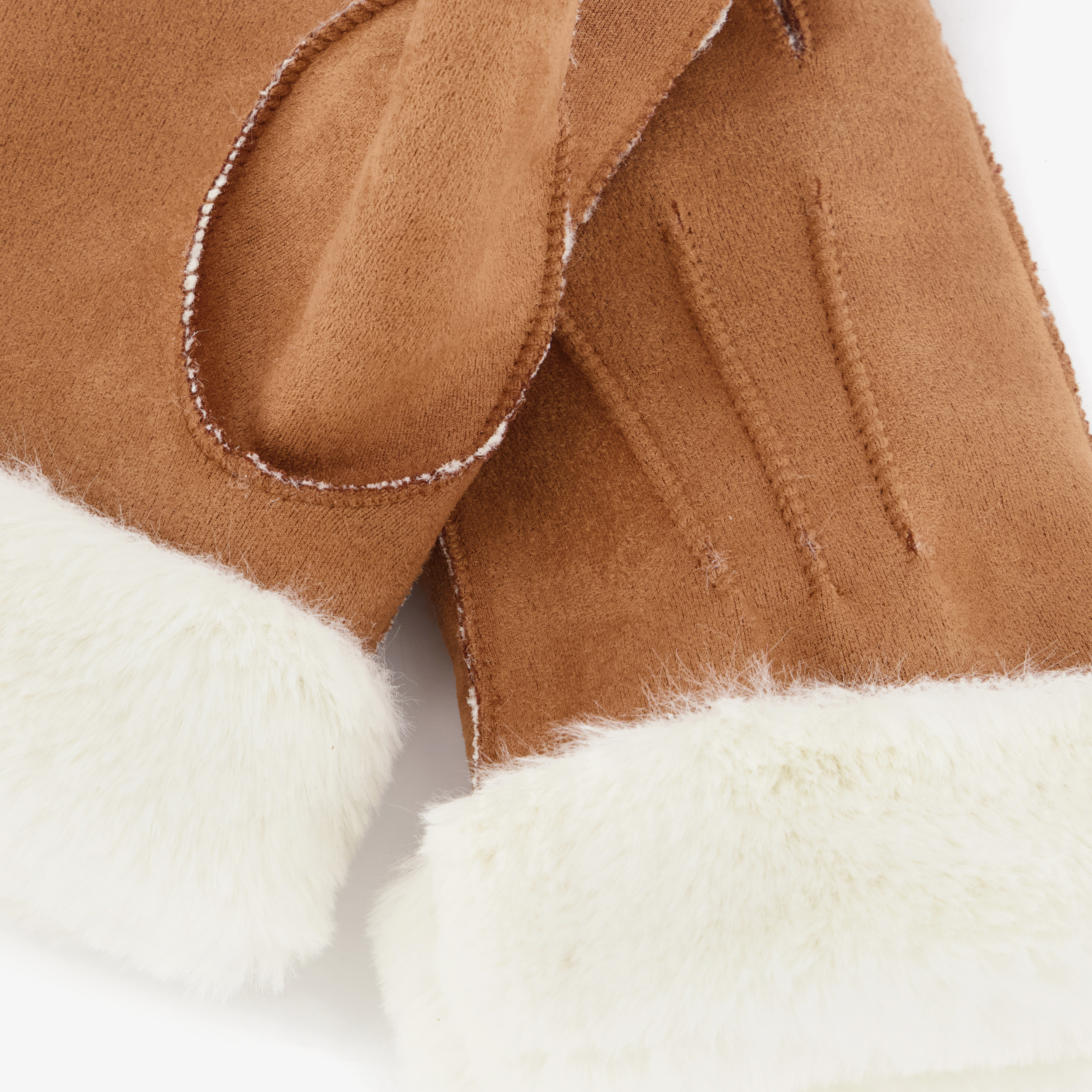 Gevoerde dames handschoenen beige sjaals, mutsen & handschoenen – foto 2