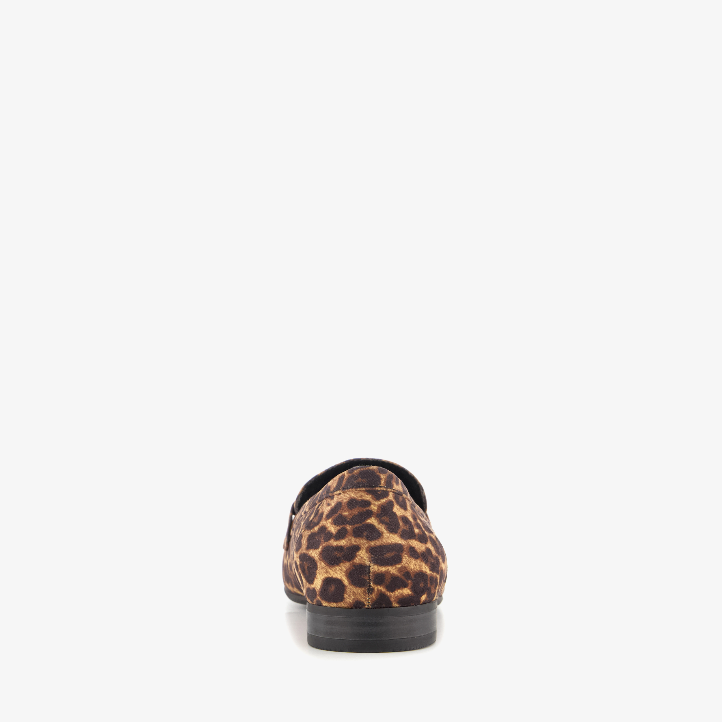 Nova dames loafers met gesp en panterprint bruin instappers – foto 2