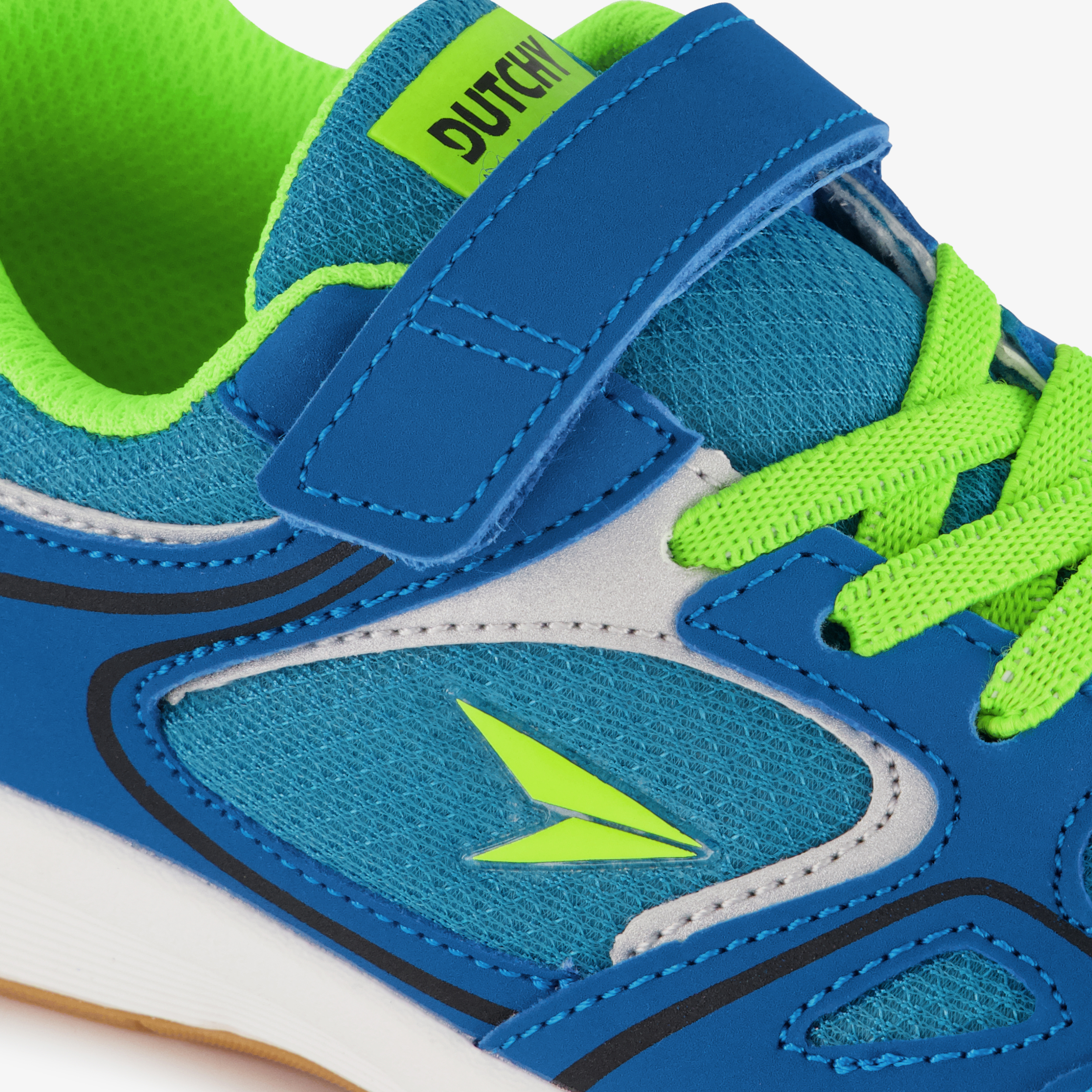 Dutchy Rebound kinder zaalschoenen blauw groen meisjes – foto 5