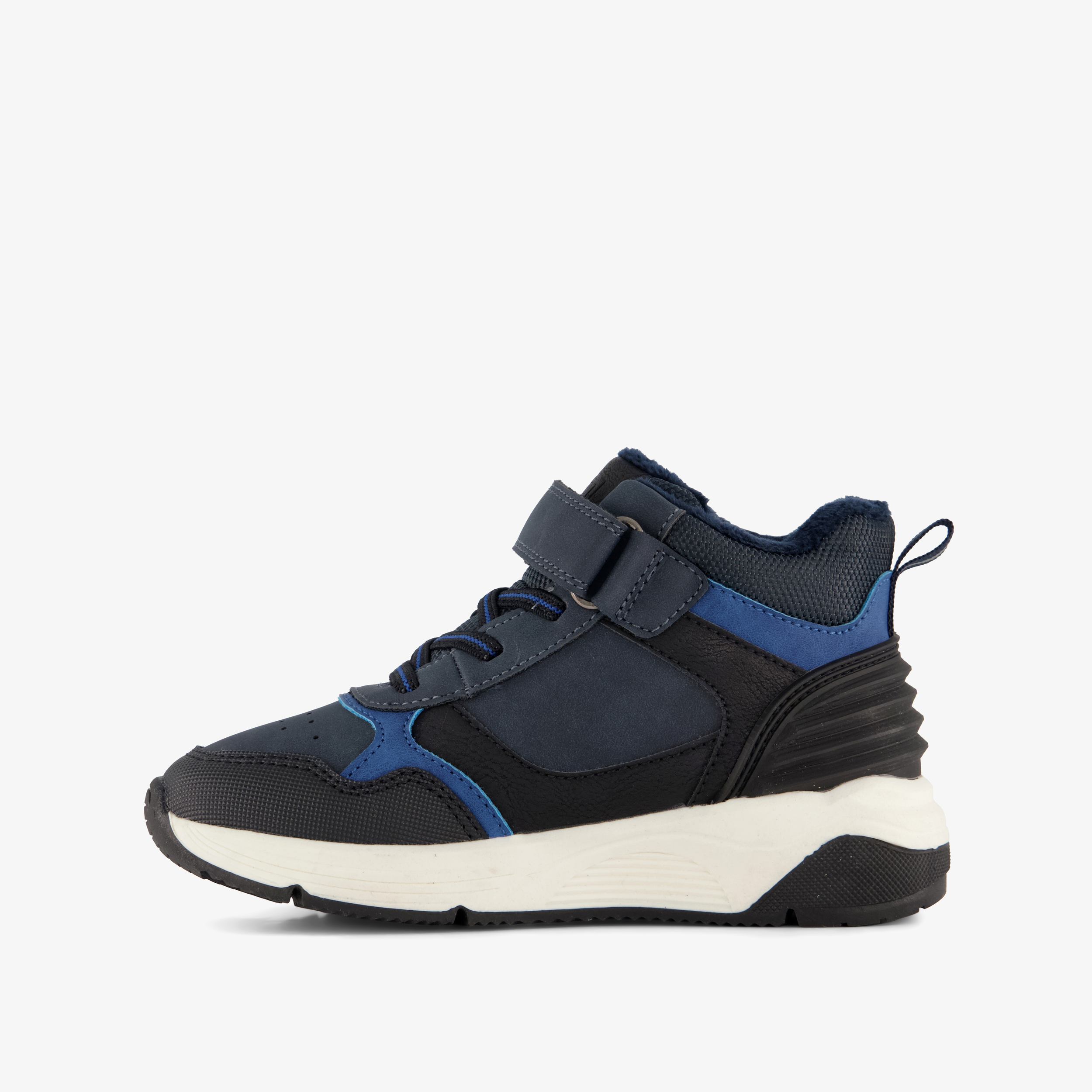 Blue Box hoge gevoerde jongens sneakers donkerblauw