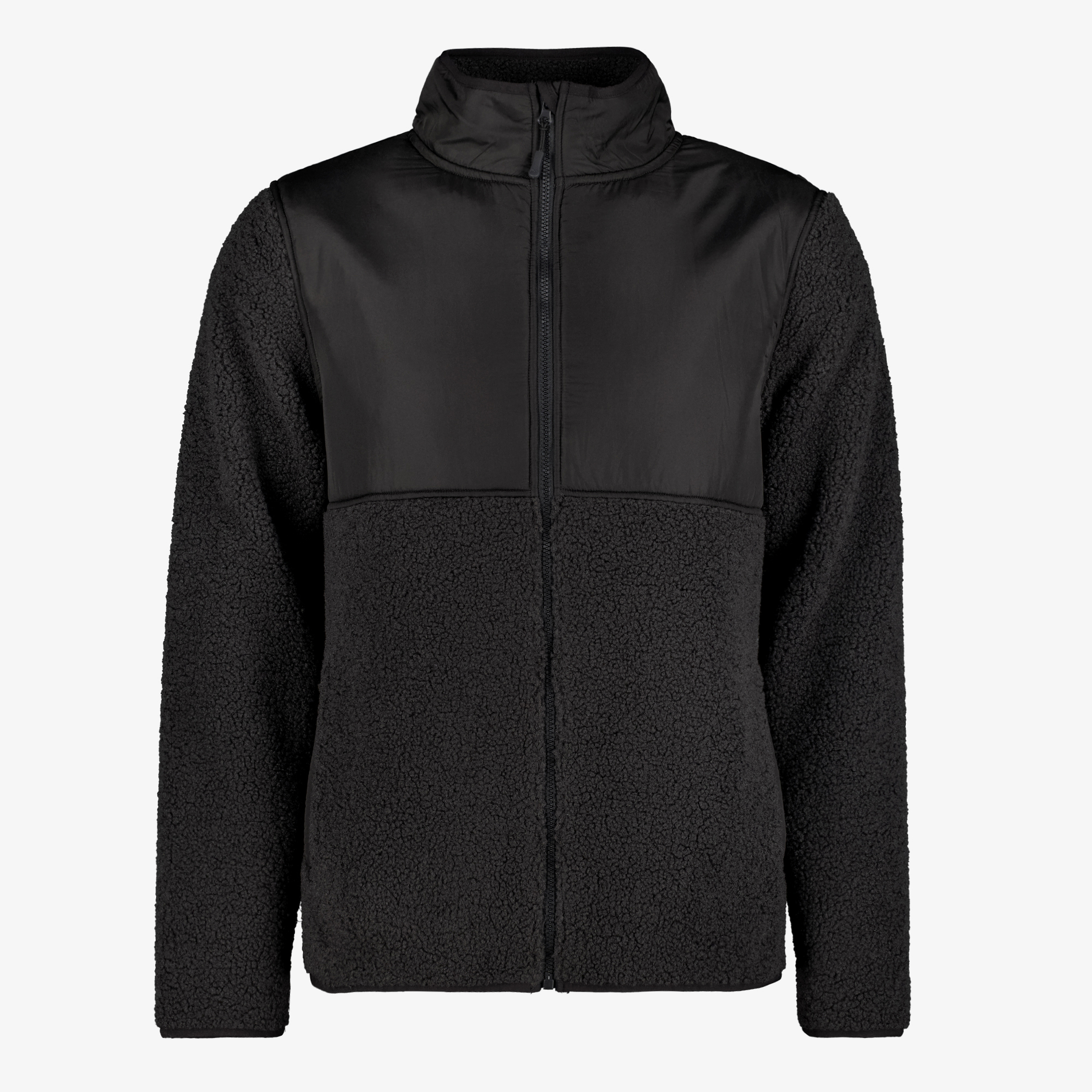 Mountain Peak heren fleece jack zwart jassen