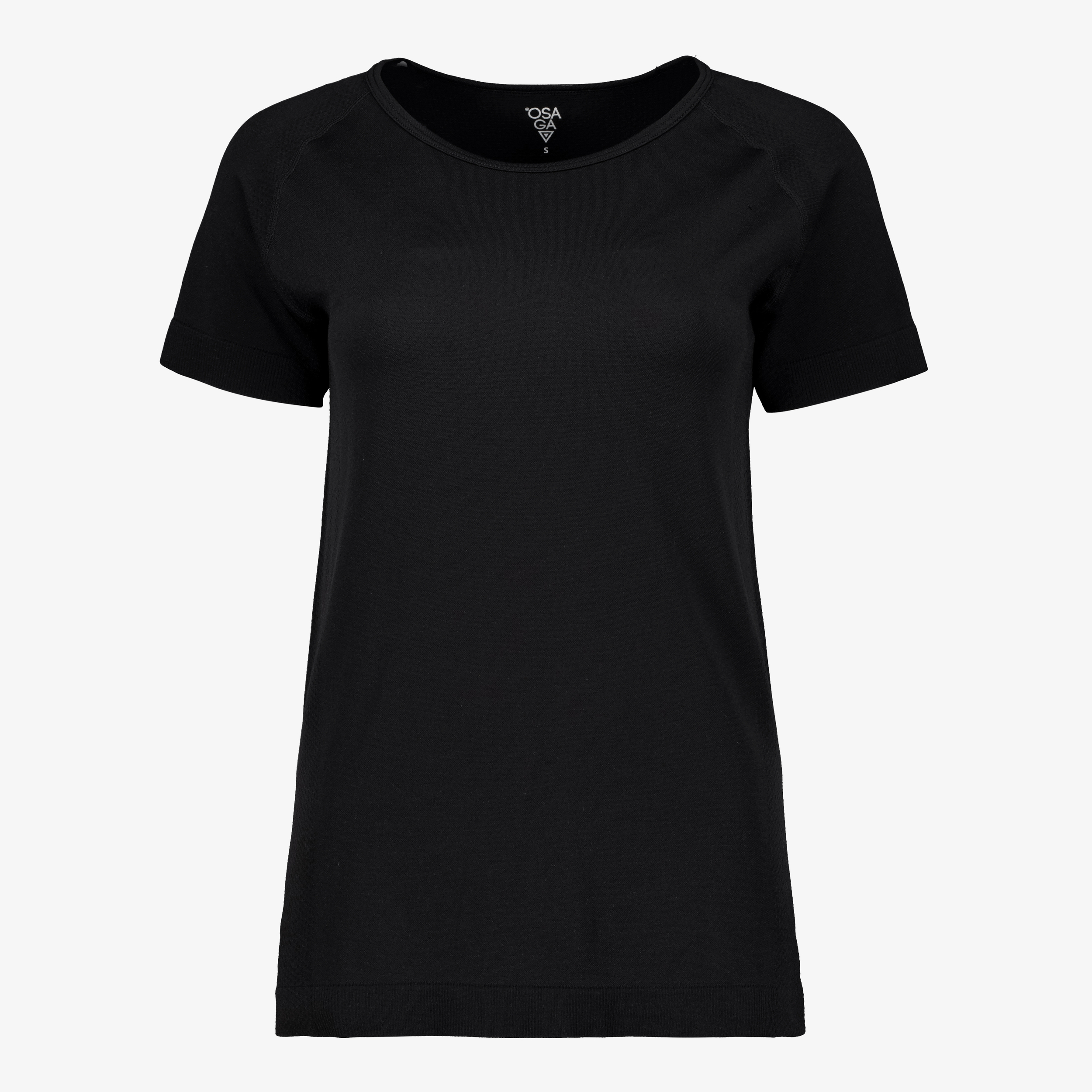 Osaga seamless dames sport T-shirt zwart t-shirts & tops